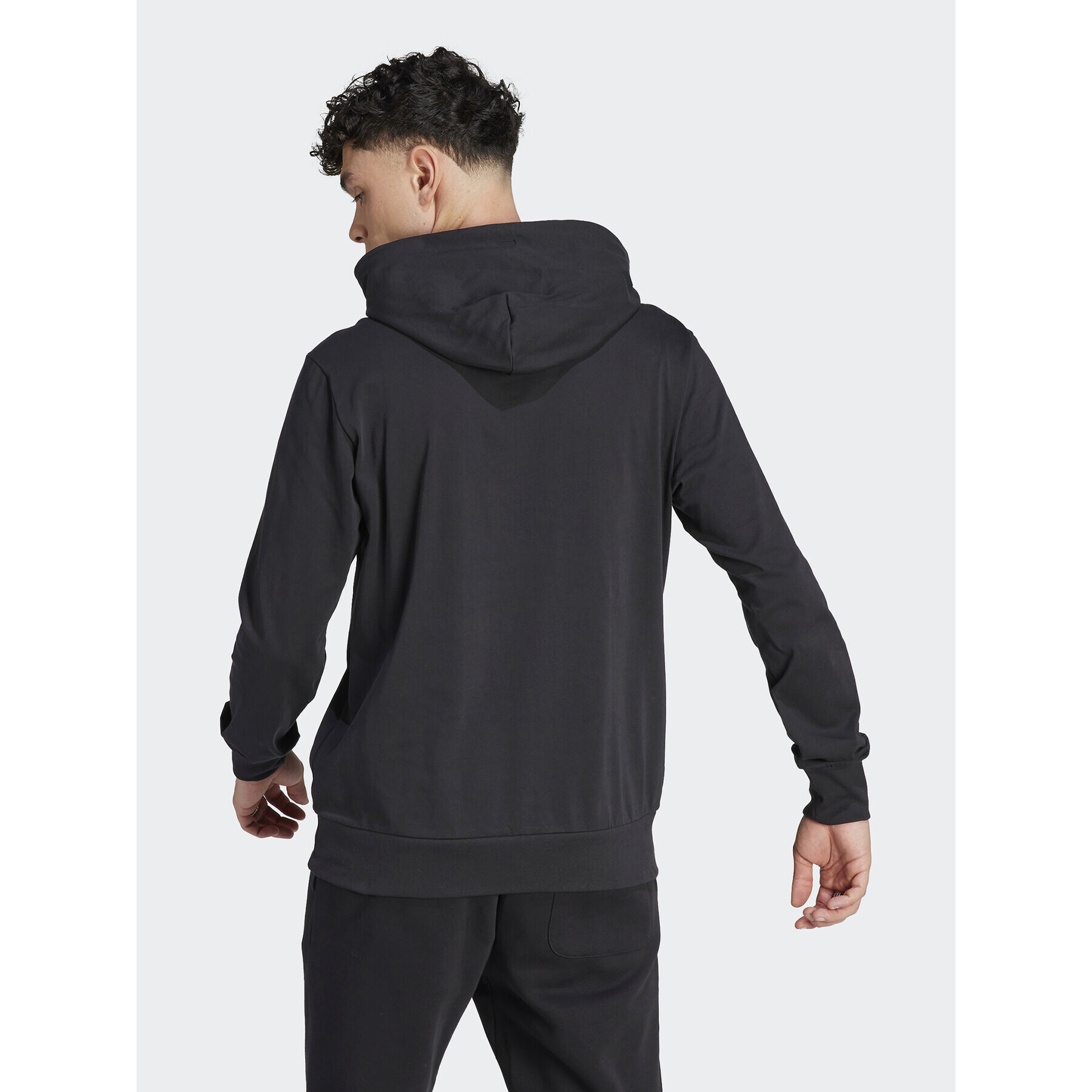 adidas Bluză Essentials Logo Hoodie IJ8574 Negru Regular Fit - Pled.ro