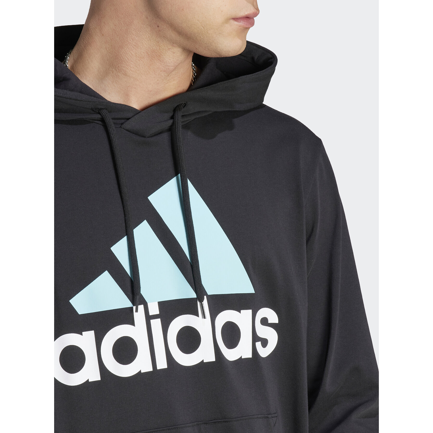 adidas Bluză Essentials Logo Hoodie IJ8574 Negru Regular Fit - Pled.ro