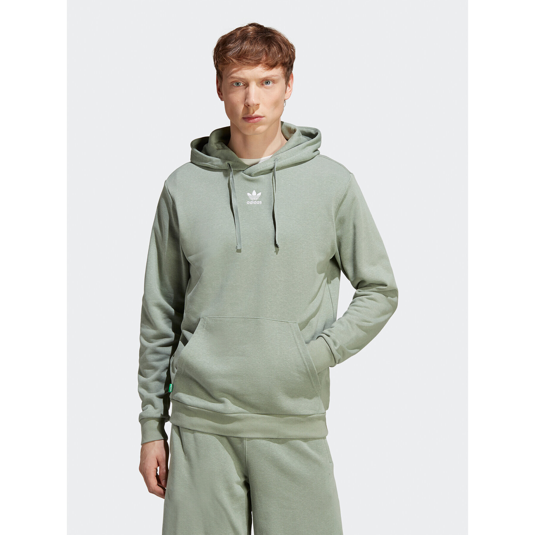 adidas Bluză Essentials+ Made With Hemp Hoodie HR2962 Verde Regular Fit - Pled.ro