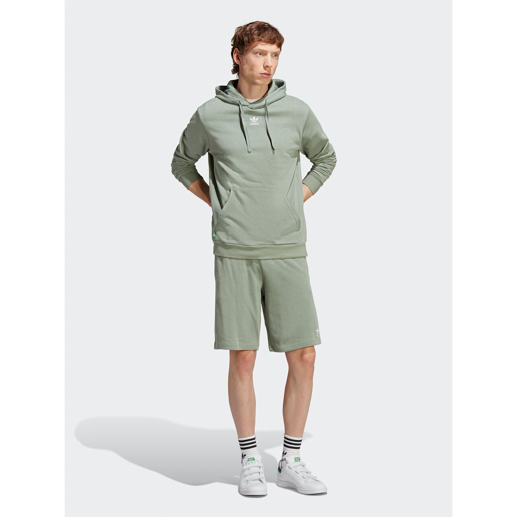 adidas Bluză Essentials+ Made With Hemp Hoodie HR2962 Verde Regular Fit - Pled.ro