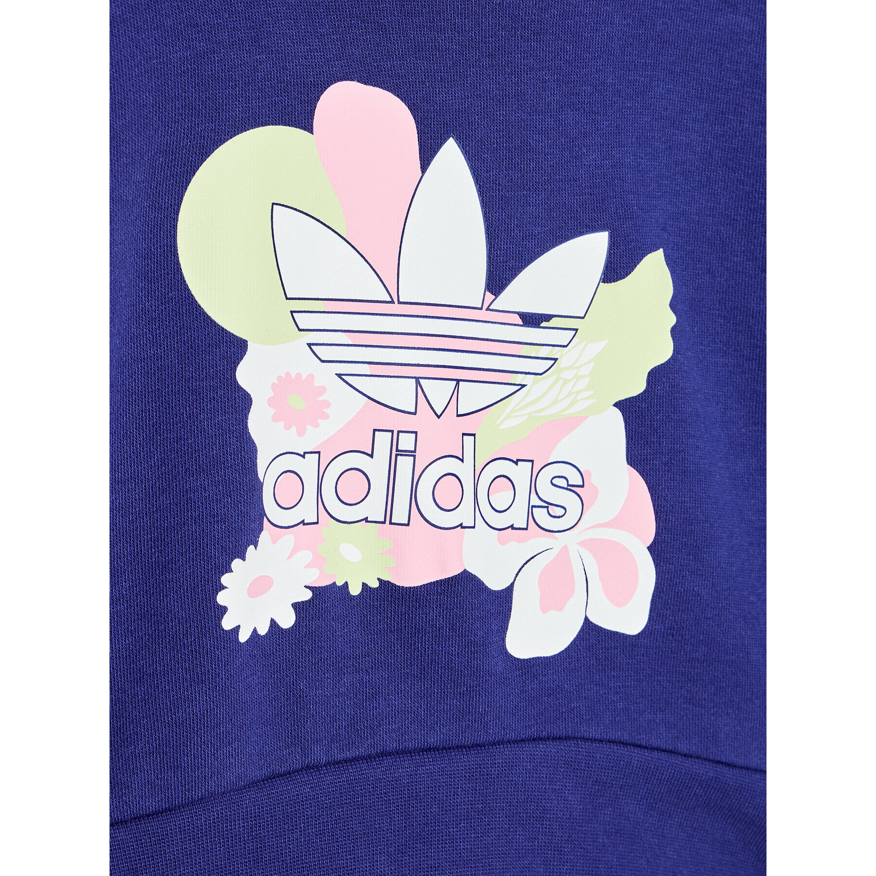 adidas Bluză Flower Print Crop HF7470 Violet Loose Fit - Pled.ro