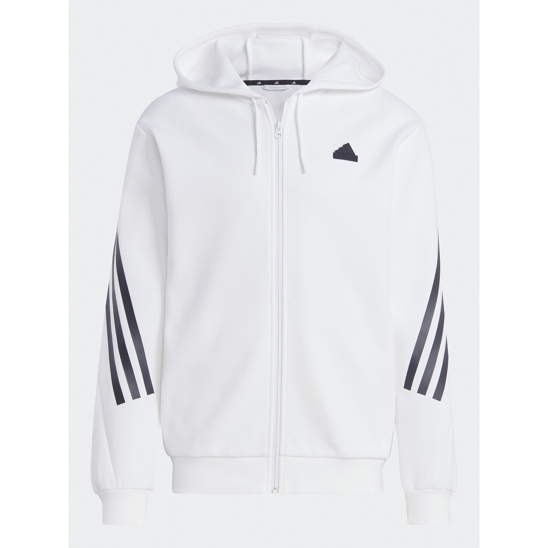 adidas Bluză Future Icons 3-Stripes Full-Zip Hoodie IC8258 Alb Regular Fit - Pled.ro