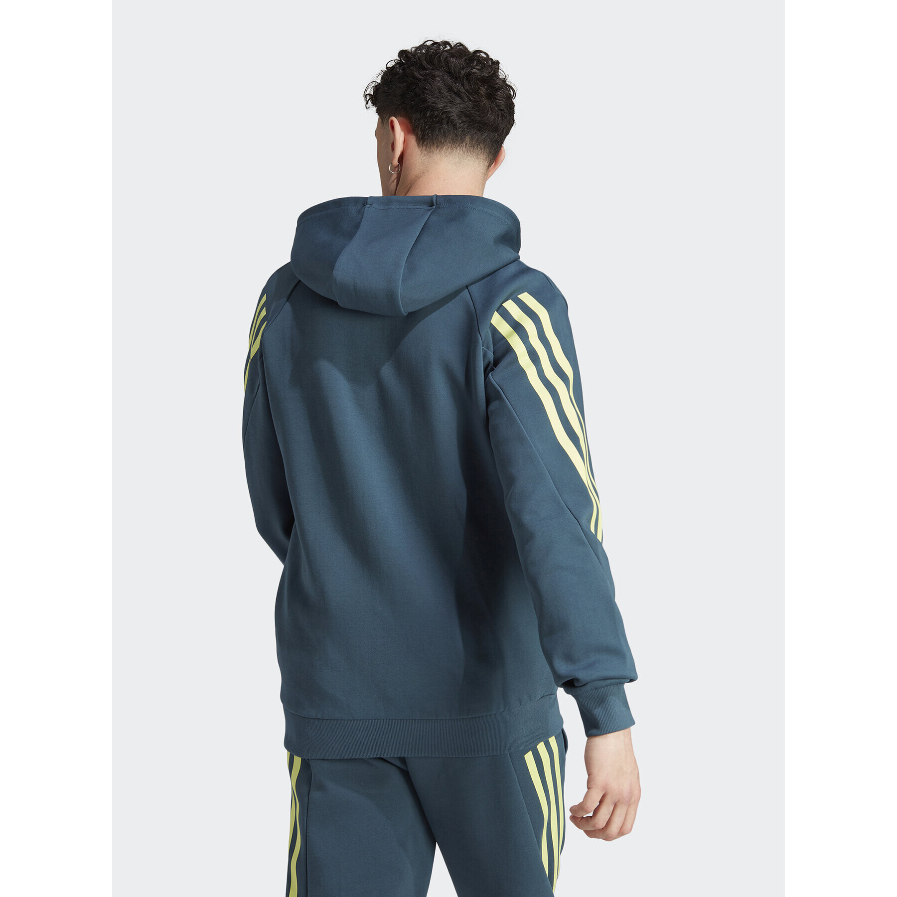 adidas Bluză Future Icons 3-Stripes Full-Zip Hoodie IJ8878 Turcoaz Regular Fit - Pled.ro