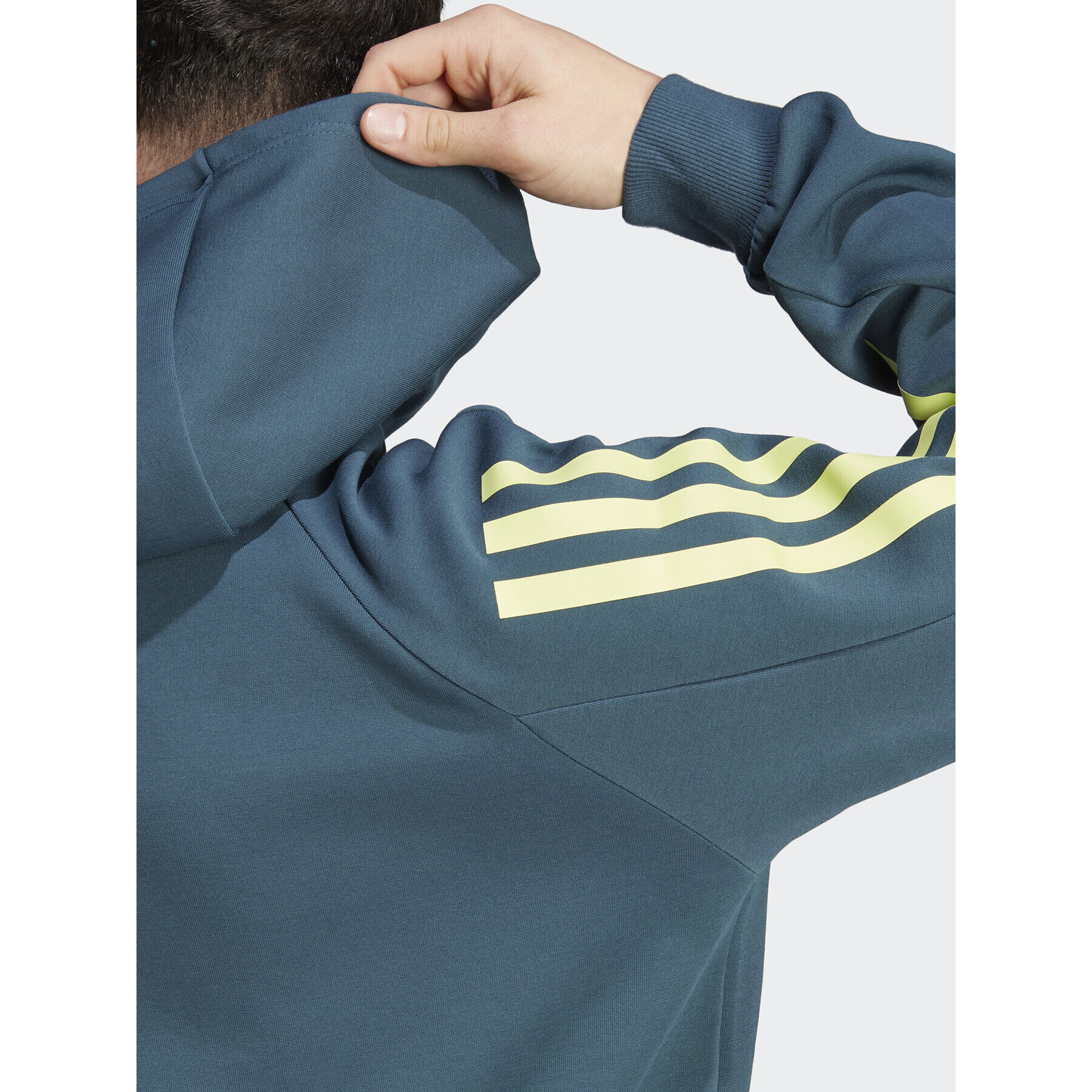 adidas Bluză Future Icons 3-Stripes Full-Zip Hoodie IJ8878 Turcoaz Regular Fit - Pled.ro