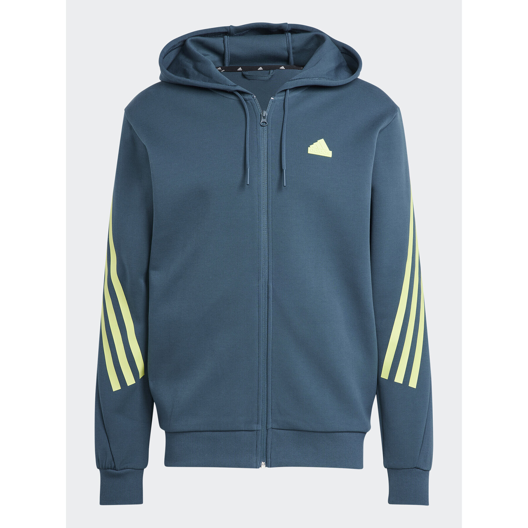 adidas Bluză Future Icons 3-Stripes Full-Zip Hoodie IJ8878 Turcoaz Regular Fit - Pled.ro