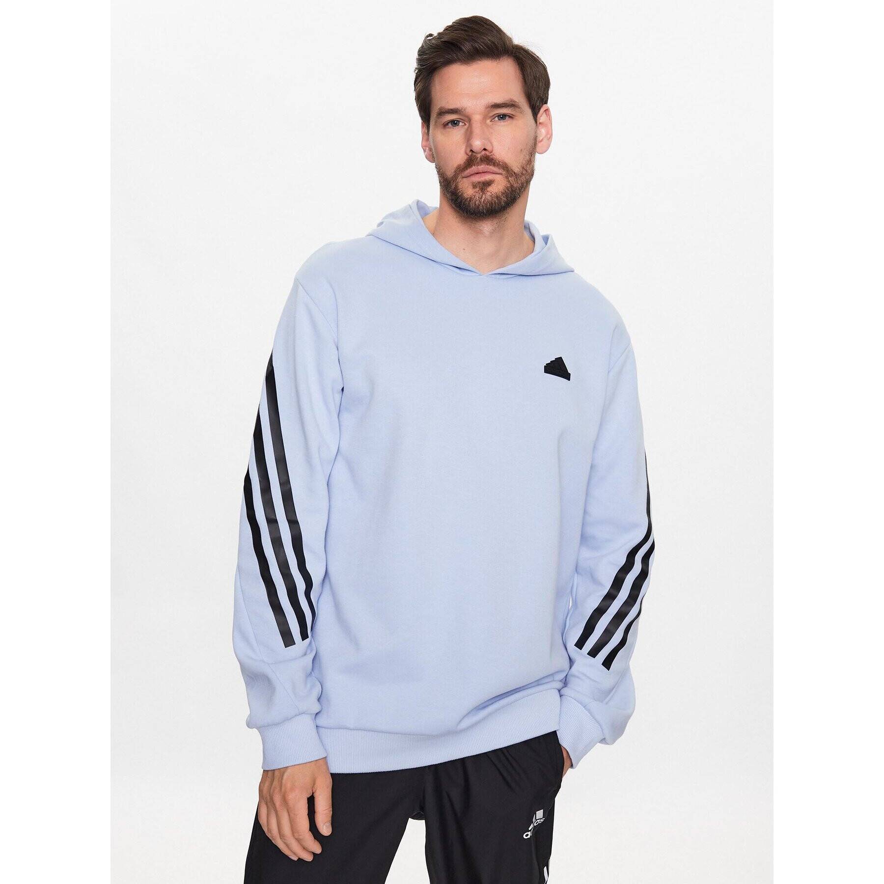 adidas Bluză Future Icons 3-Stripes Hoodie IC6741 Albastru Regular Fit - Pled.ro