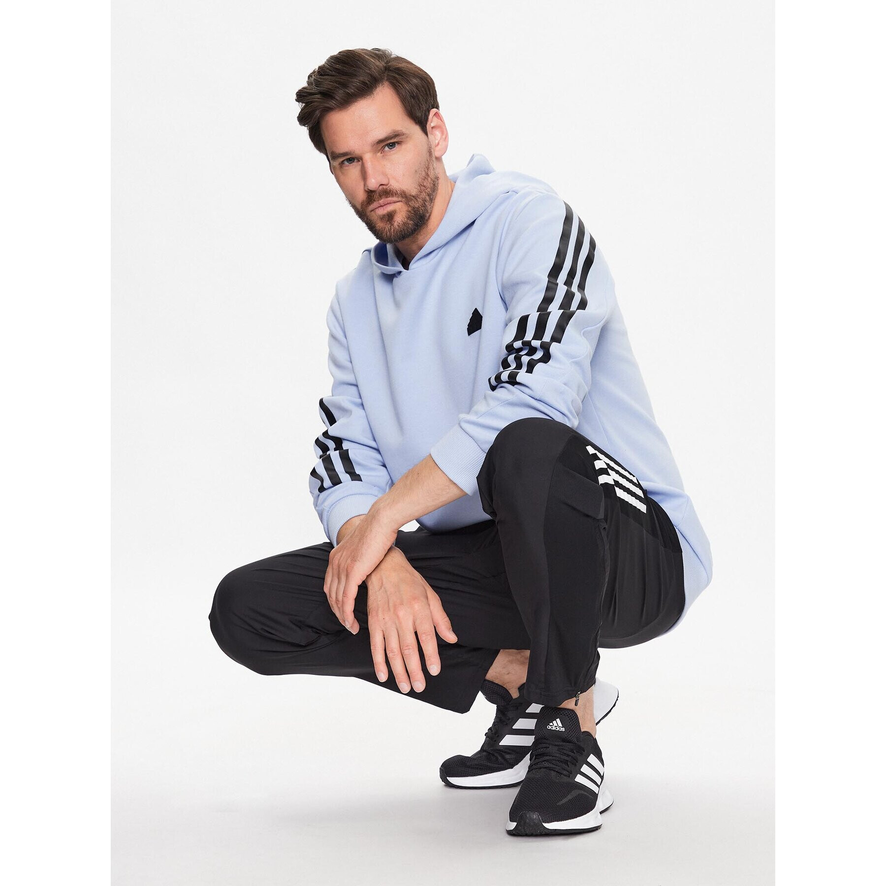 adidas Bluză Future Icons 3-Stripes Hoodie IC6741 Albastru Regular Fit - Pled.ro