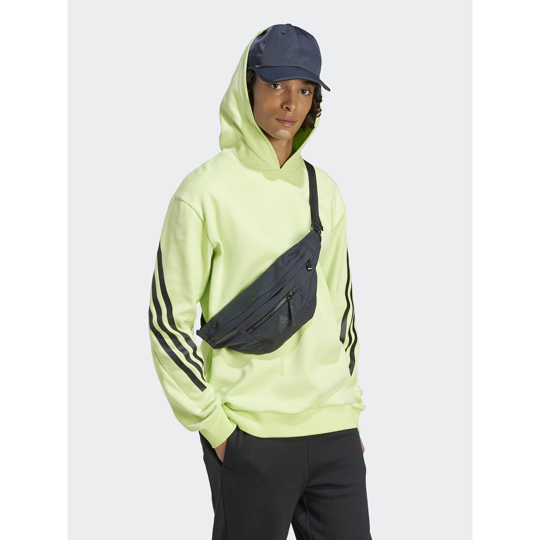 adidas Bluză Future Icons 3-Stripes Hoodie IJ8866 Verde Regular Fit - Pled.ro