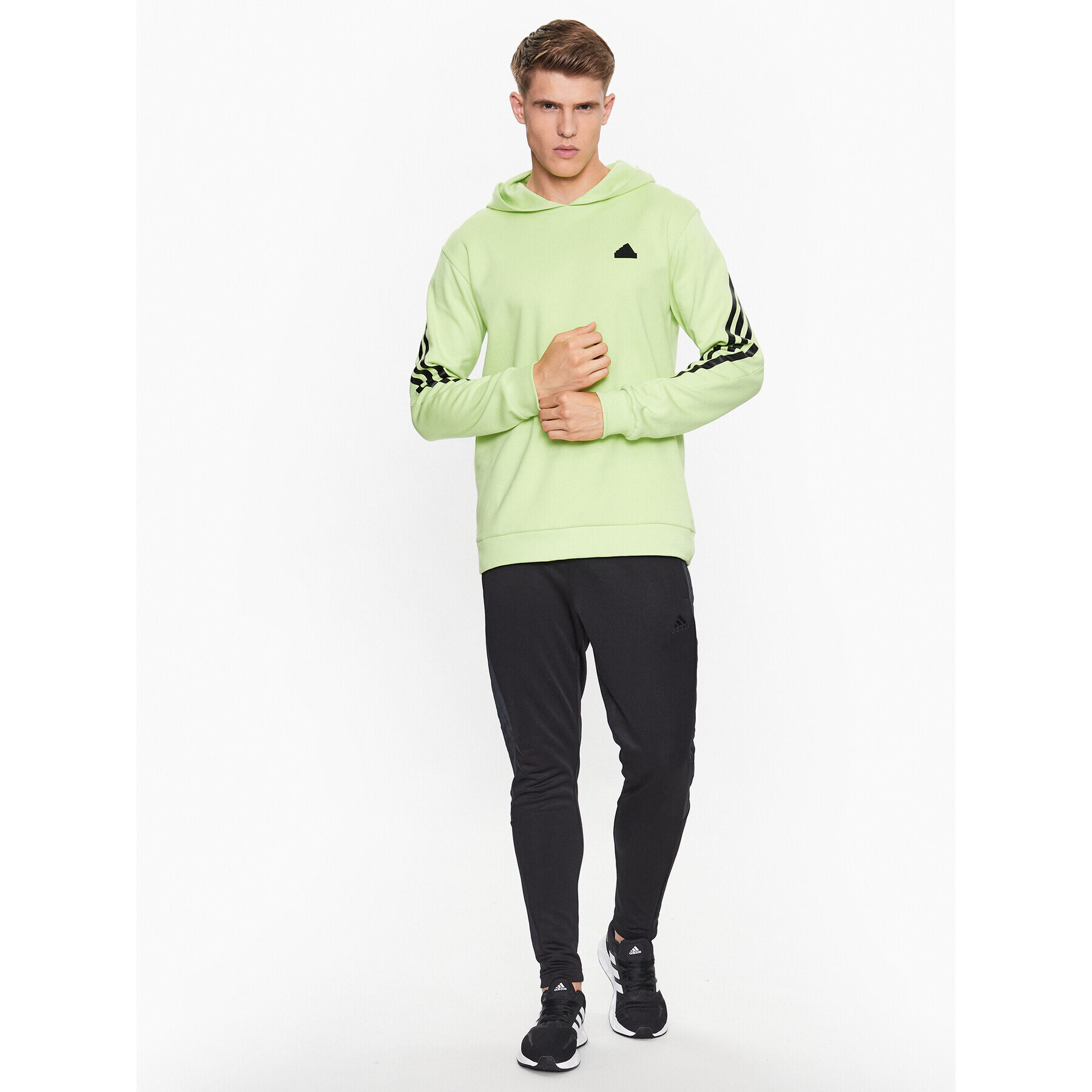 adidas Bluză Future Icons 3-Stripes Hoodie IJ8866 Verde Regular Fit - Pled.ro