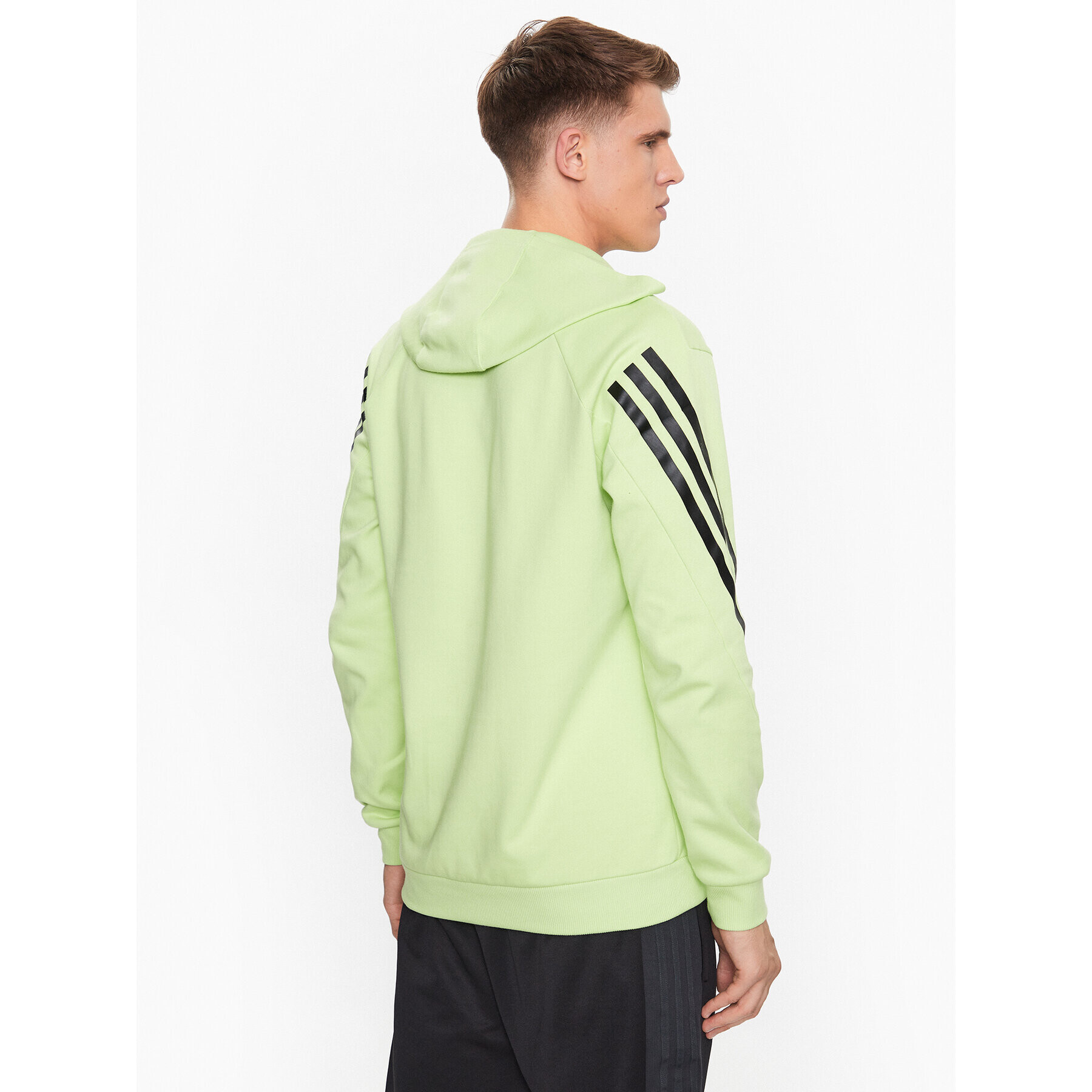 adidas Bluză Future Icons 3-Stripes Hoodie IJ8866 Verde Regular Fit - Pled.ro