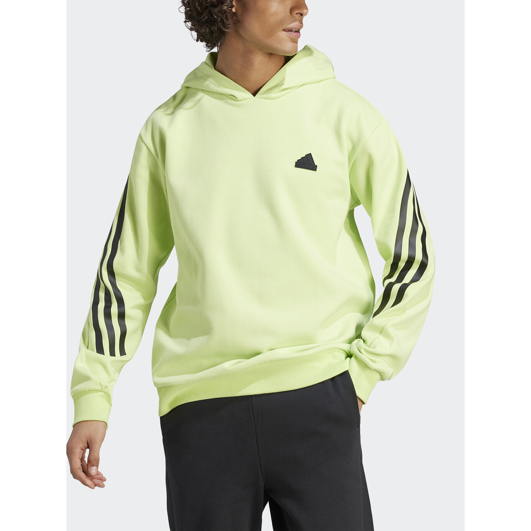 adidas Bluză Future Icons 3-Stripes Hoodie IJ8866 Verde Regular Fit - Pled.ro