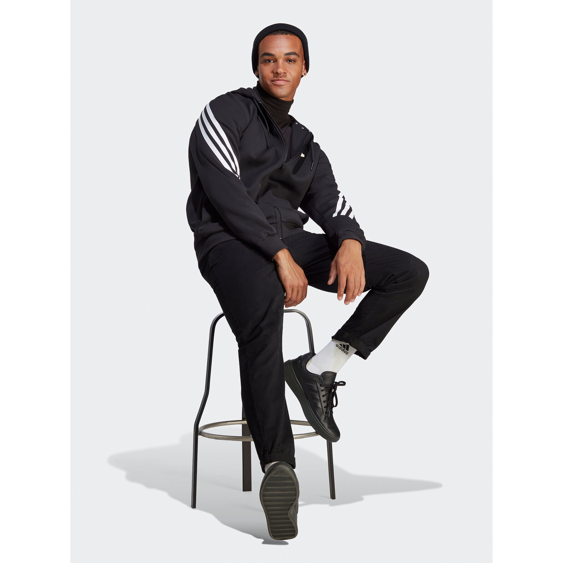 adidas Bluză Future Icons 3-Stripes IC6712 Negru Regular Fit - Pled.ro