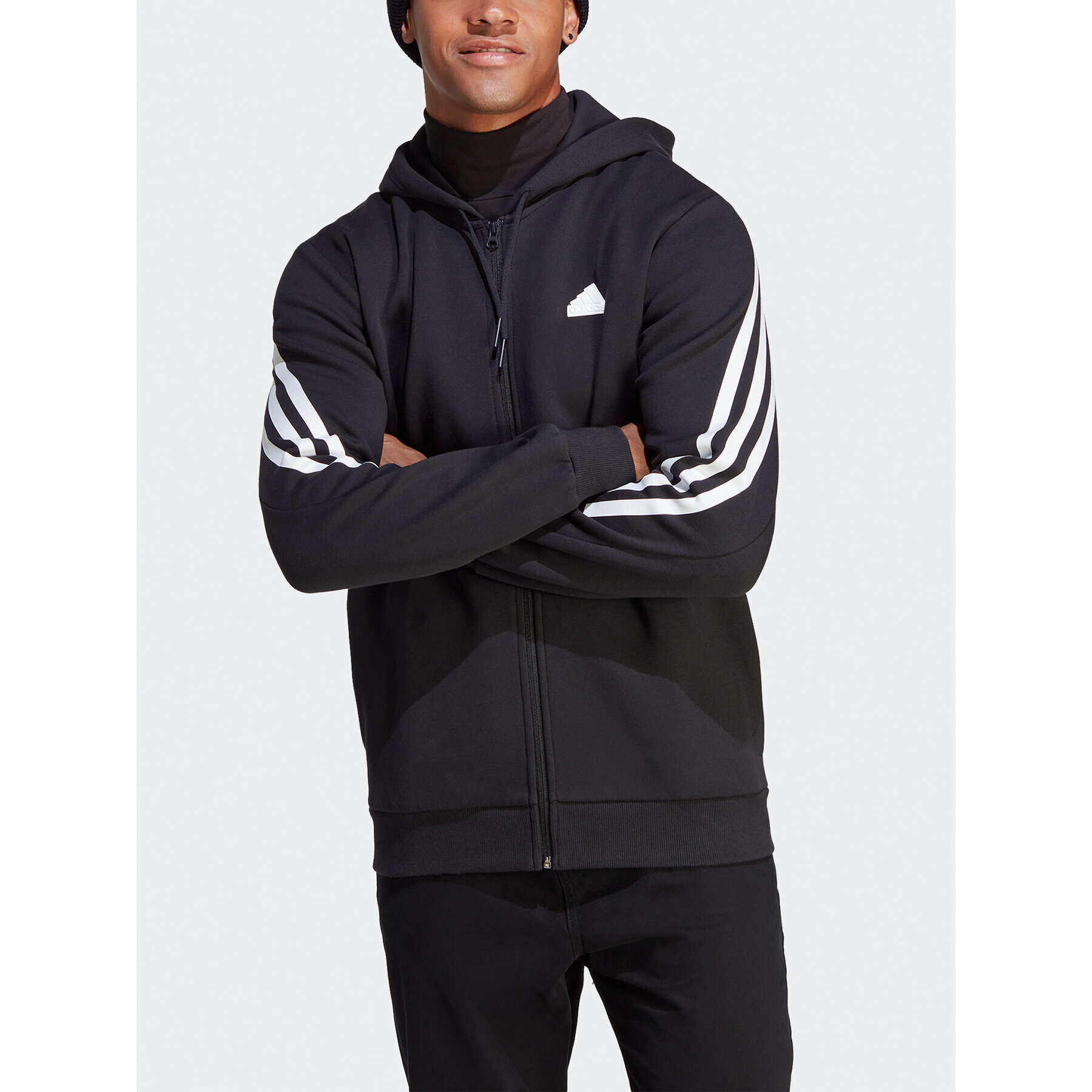 adidas Bluză Future Icons 3-Stripes IC6712 Negru Regular Fit - Pled.ro