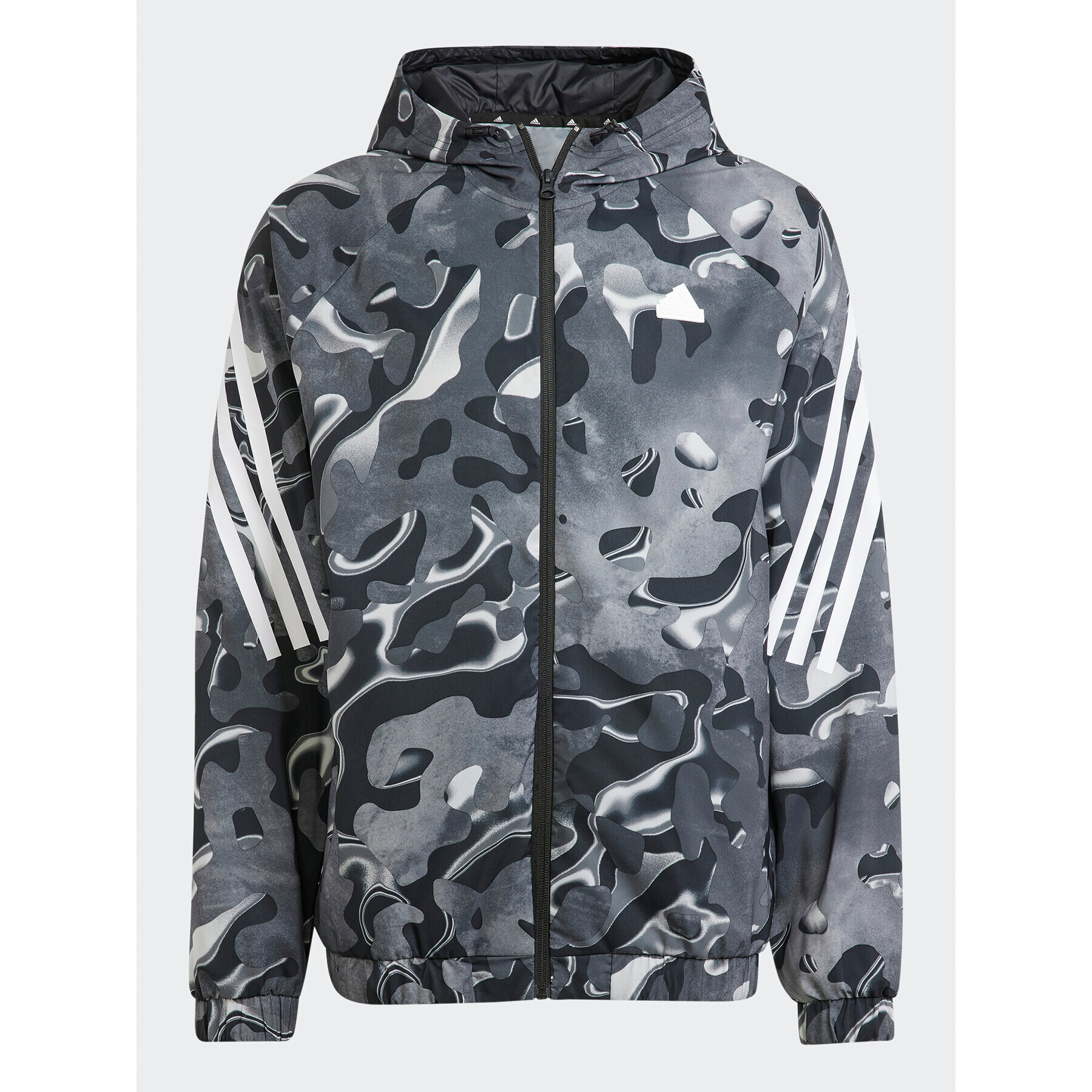 adidas Bluză Future Icons Allover Print IJ8843 Gri Regular Fit - Pled.ro