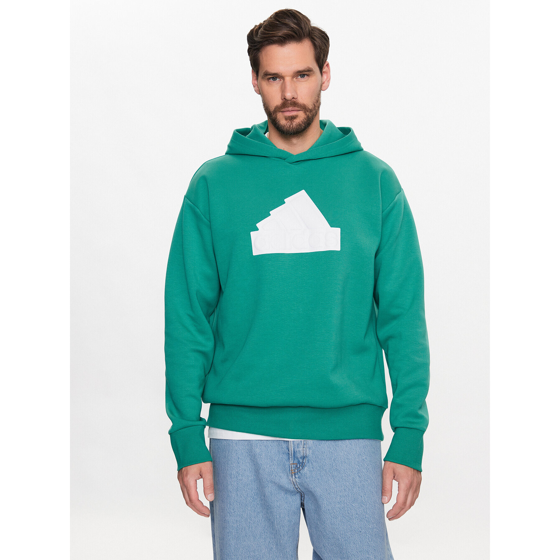 adidas Bluză Future Icons Badge of Sport Hoodie IC3751 Verde Regular Fit - Pled.ro