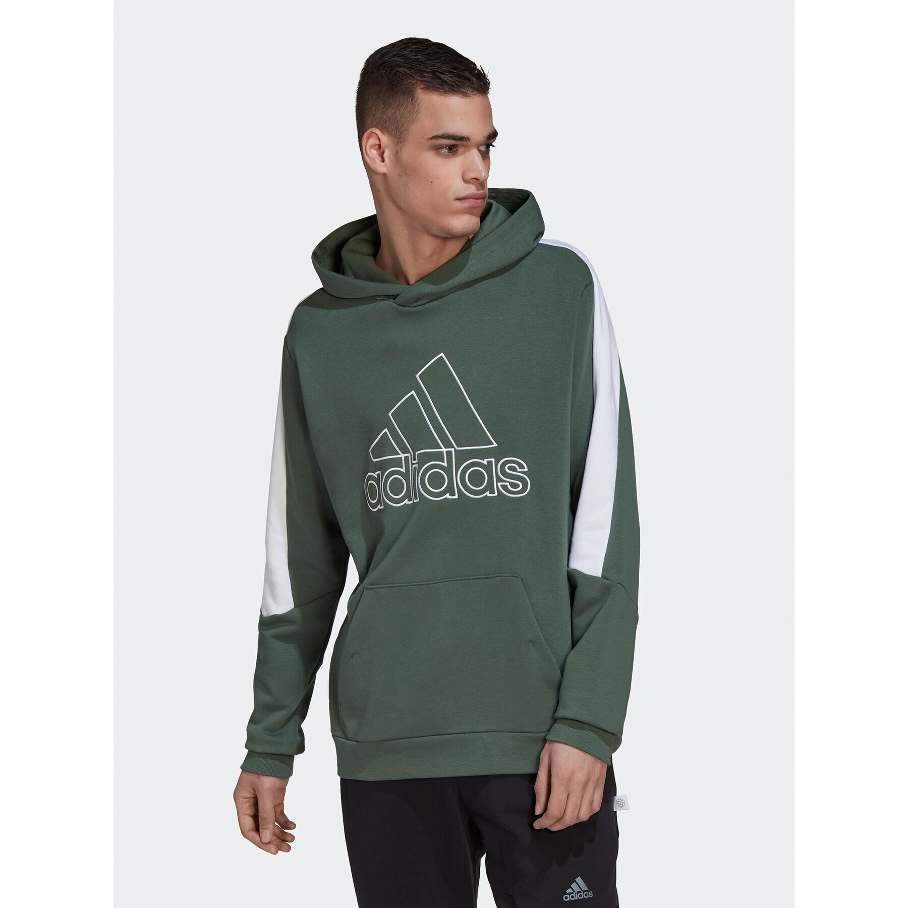 adidas Bluză Future Icons Embroidered HM7876 Verde Regular Fit - Pled.ro