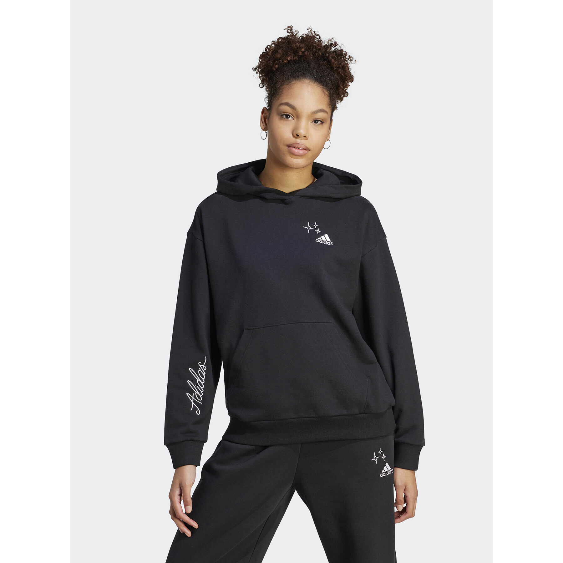 adidas Bluză IJ8774 Negru Loose Fit - Pled.ro