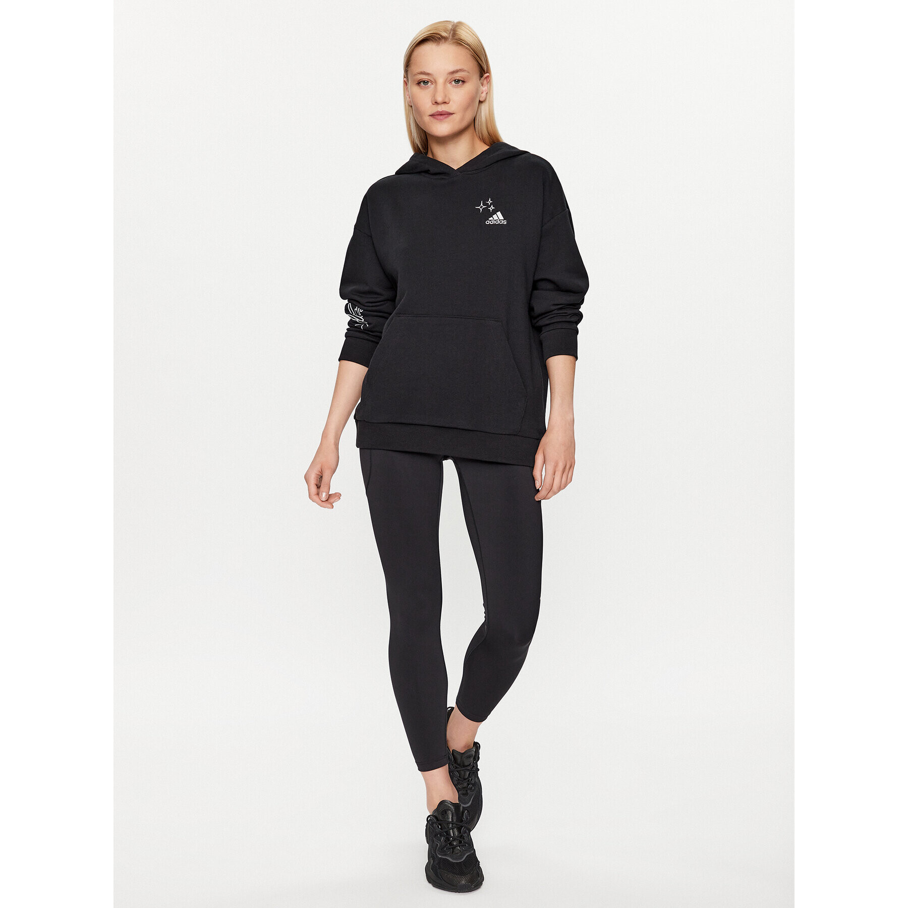 adidas Bluză IJ8774 Negru Loose Fit - Pled.ro