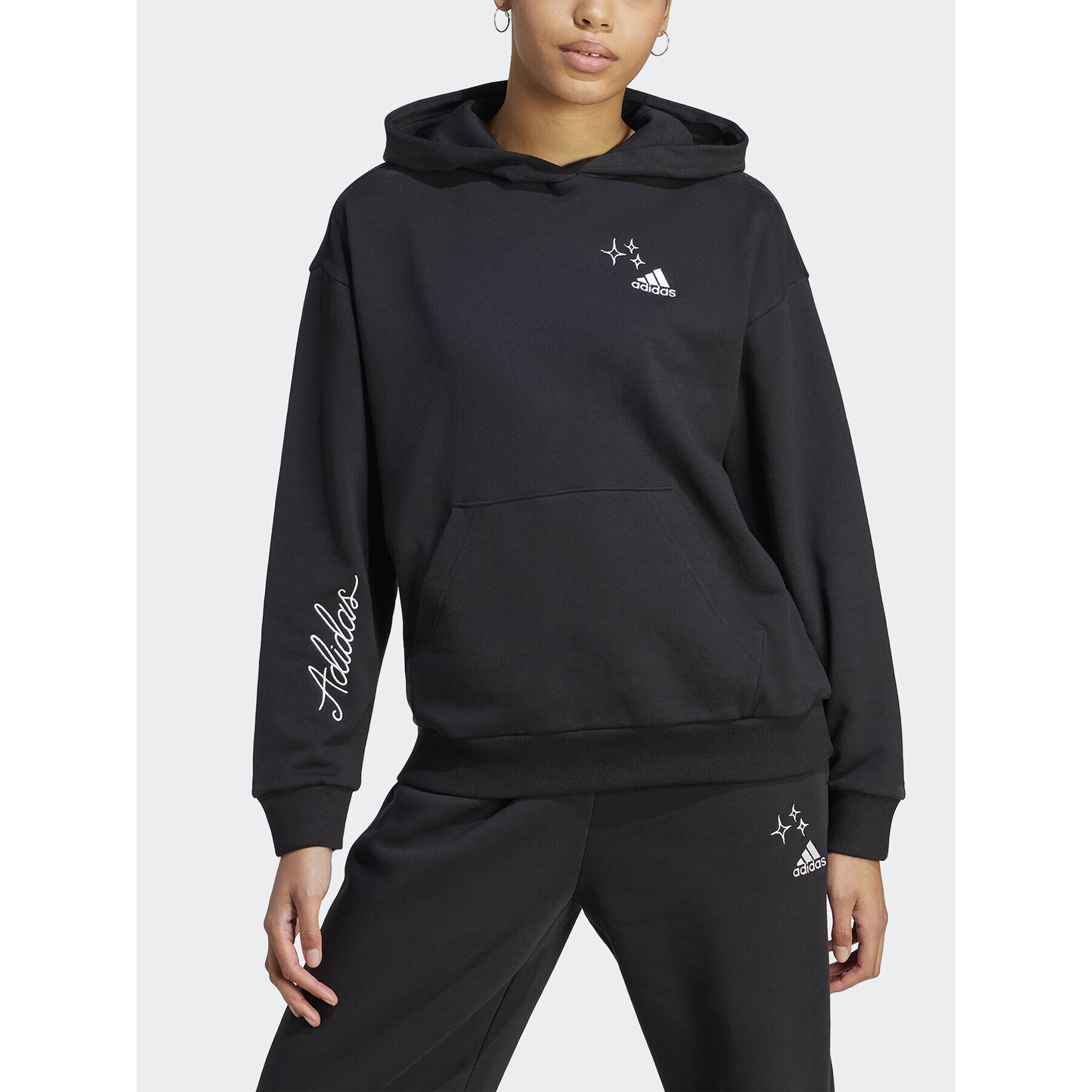 adidas Bluză IJ8774 Negru Loose Fit - Pled.ro