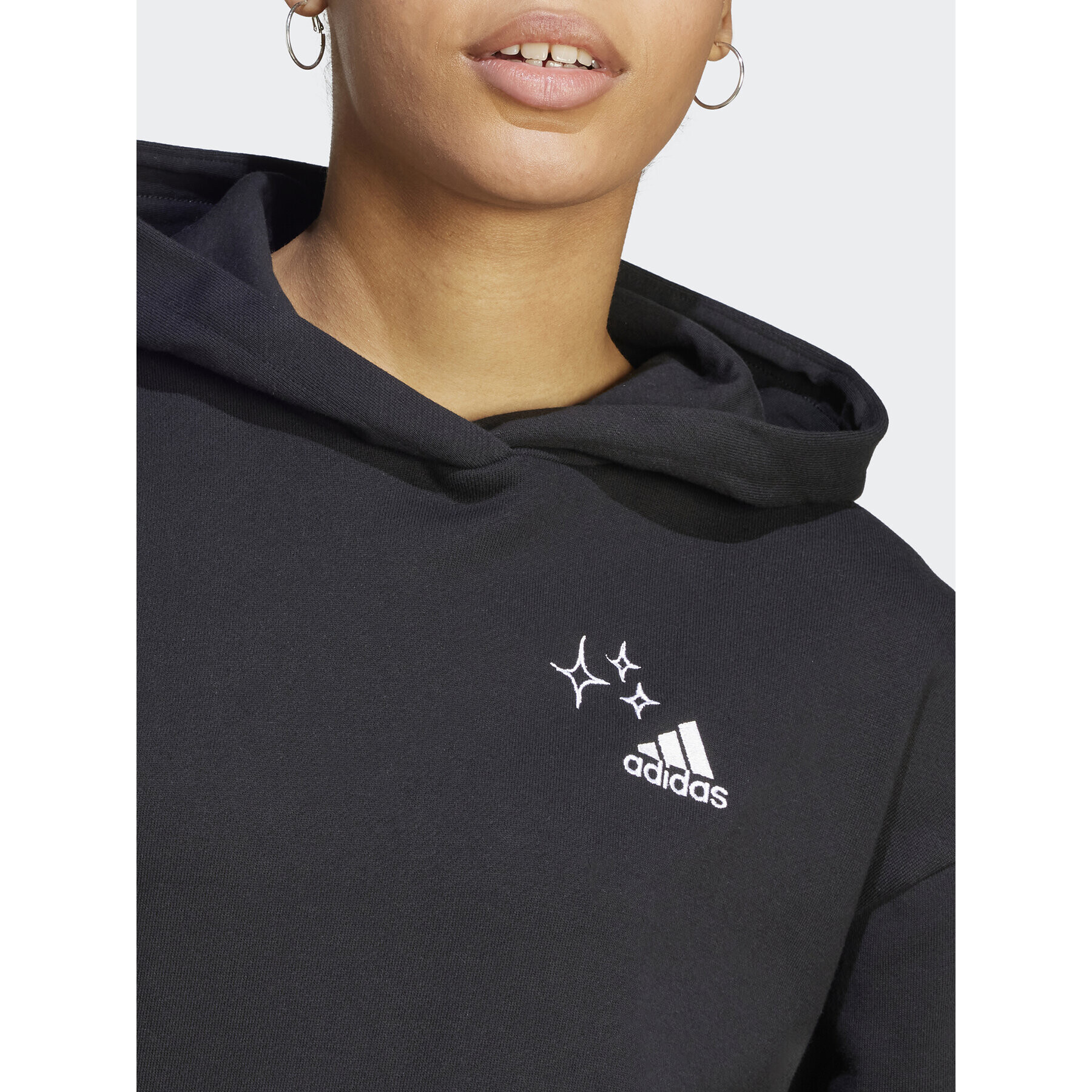 adidas Bluză IJ8774 Negru Loose Fit - Pled.ro