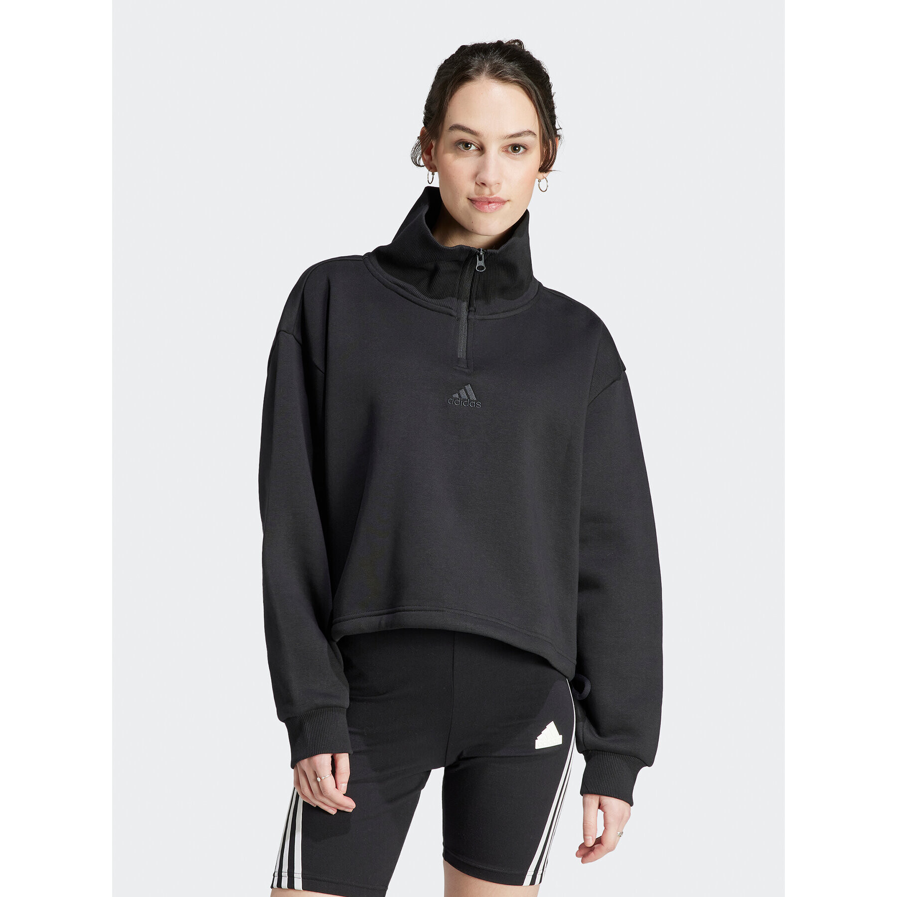 adidas Bluză IR8379 Negru Oversize - Pled.ro