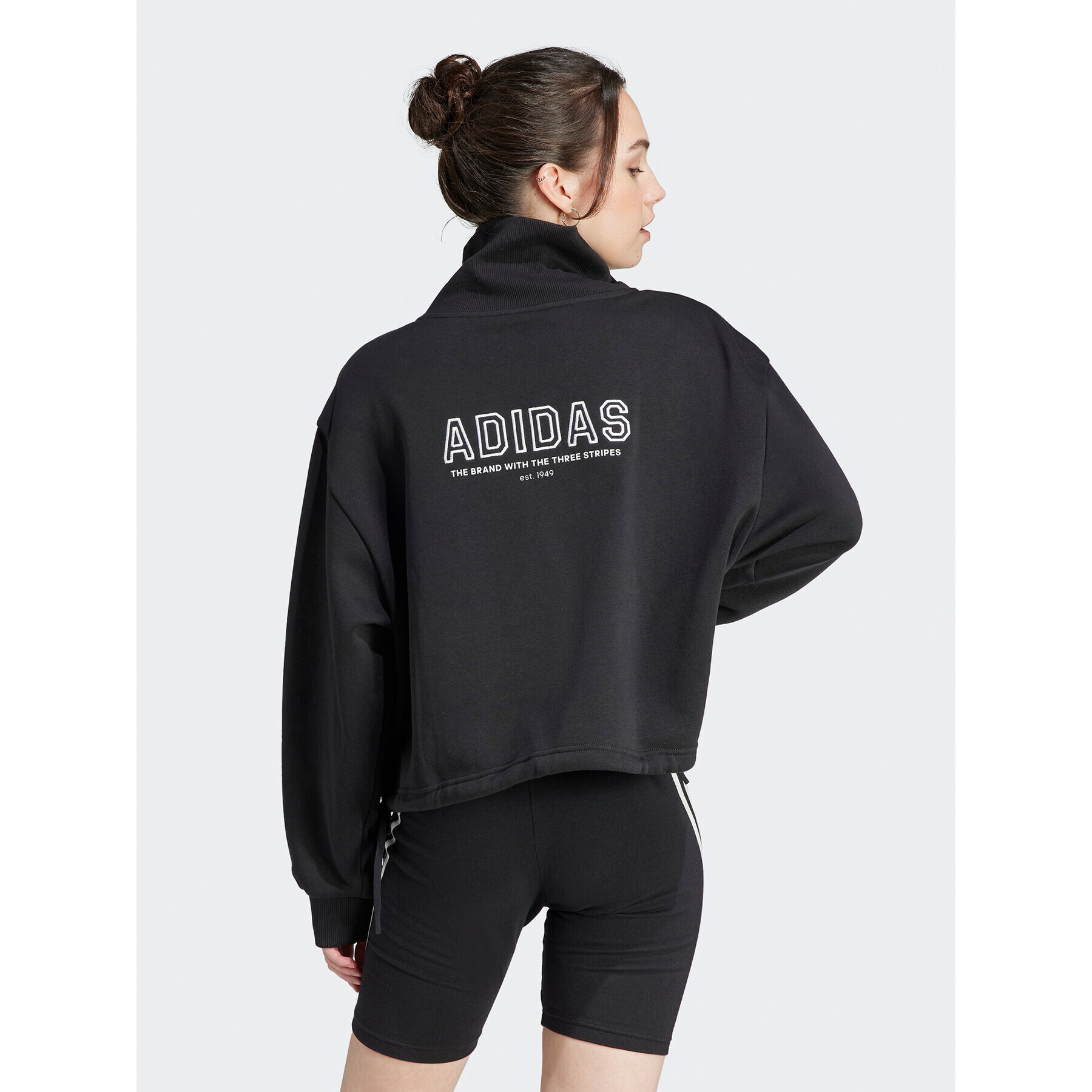 adidas Bluză IR8379 Negru Oversize - Pled.ro