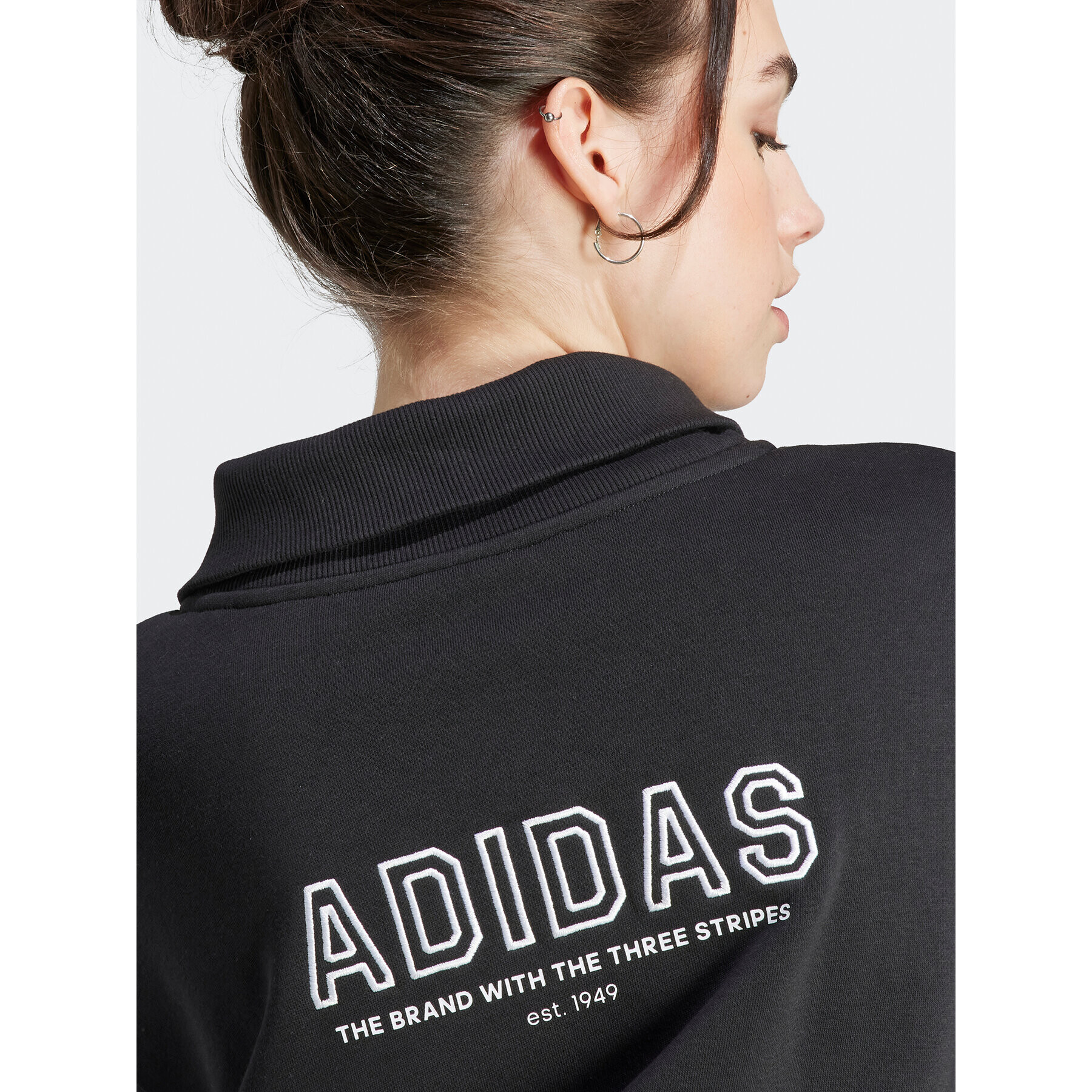 adidas Bluză IR8379 Negru Oversize - Pled.ro