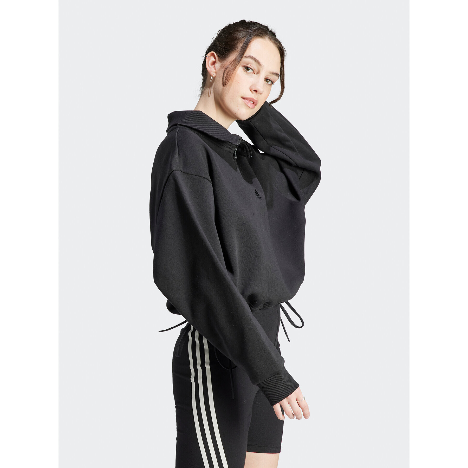 adidas Bluză IR8379 Negru Oversize - Pled.ro