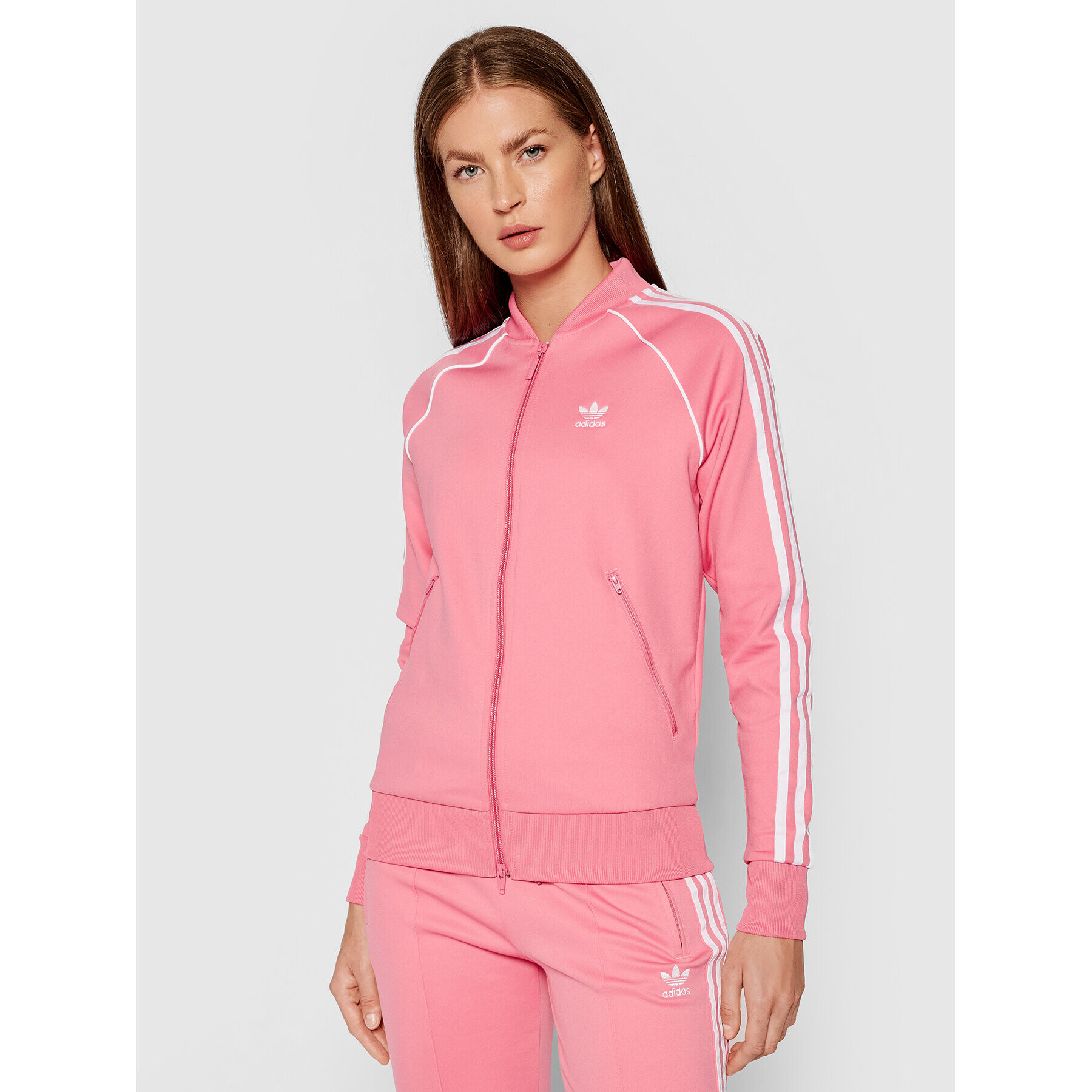 adidas Bluză Primeblue Sst Track H34591 Roz Regular Fit - Pled.ro