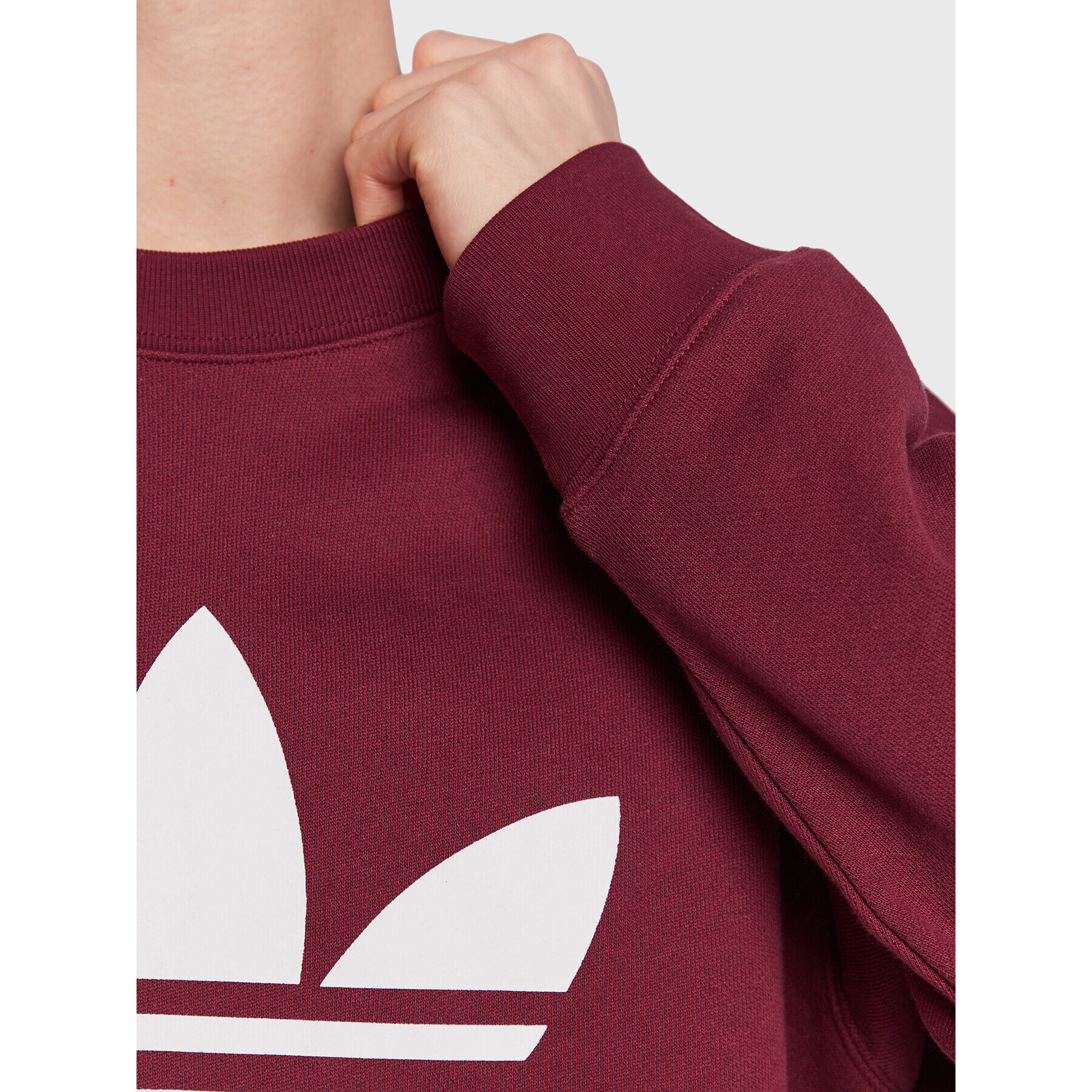 adidas Bluză Trefoil Crew Sweatshirt IB7429 Roșu Regular Fit - Pled.ro