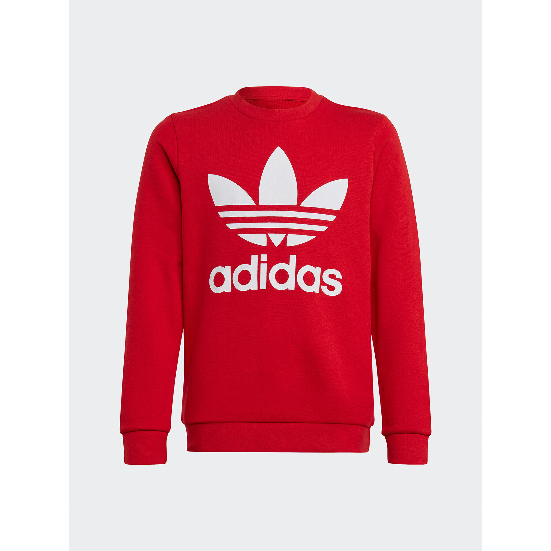 adidas Bluză Trefoil Crew Sweatshirt IB9974 Roșu Regular Fit - Pled.ro