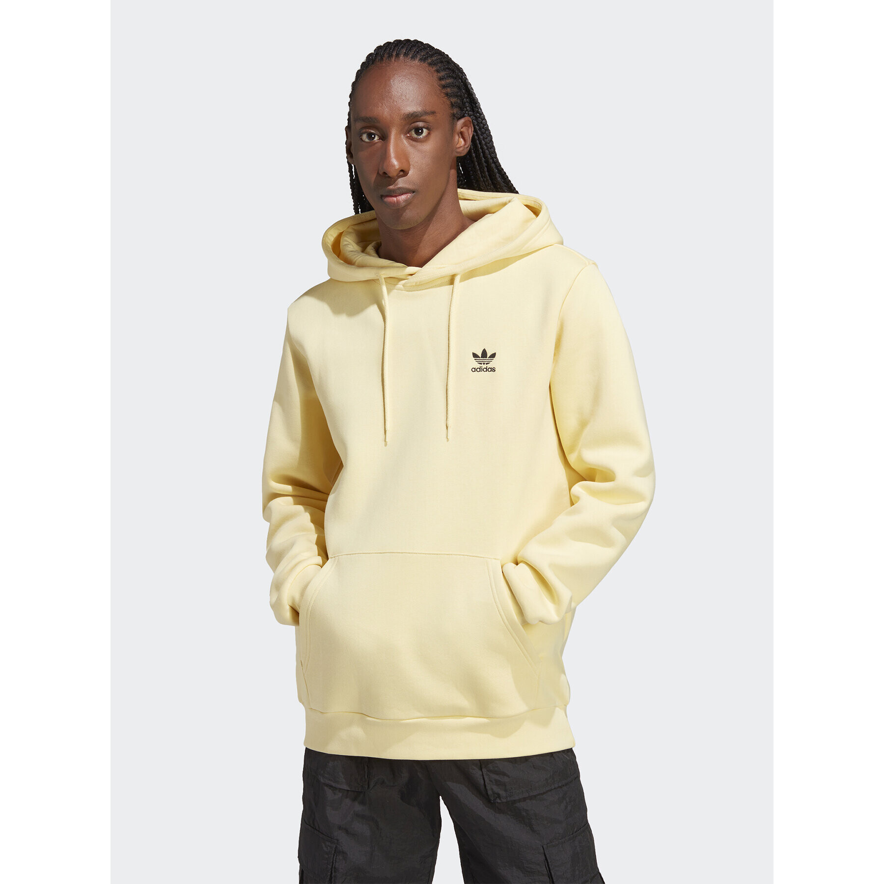 adidas Bluză Trefoil Essentials Hoodie IA4888 Galben Regular Fit - Pled.ro