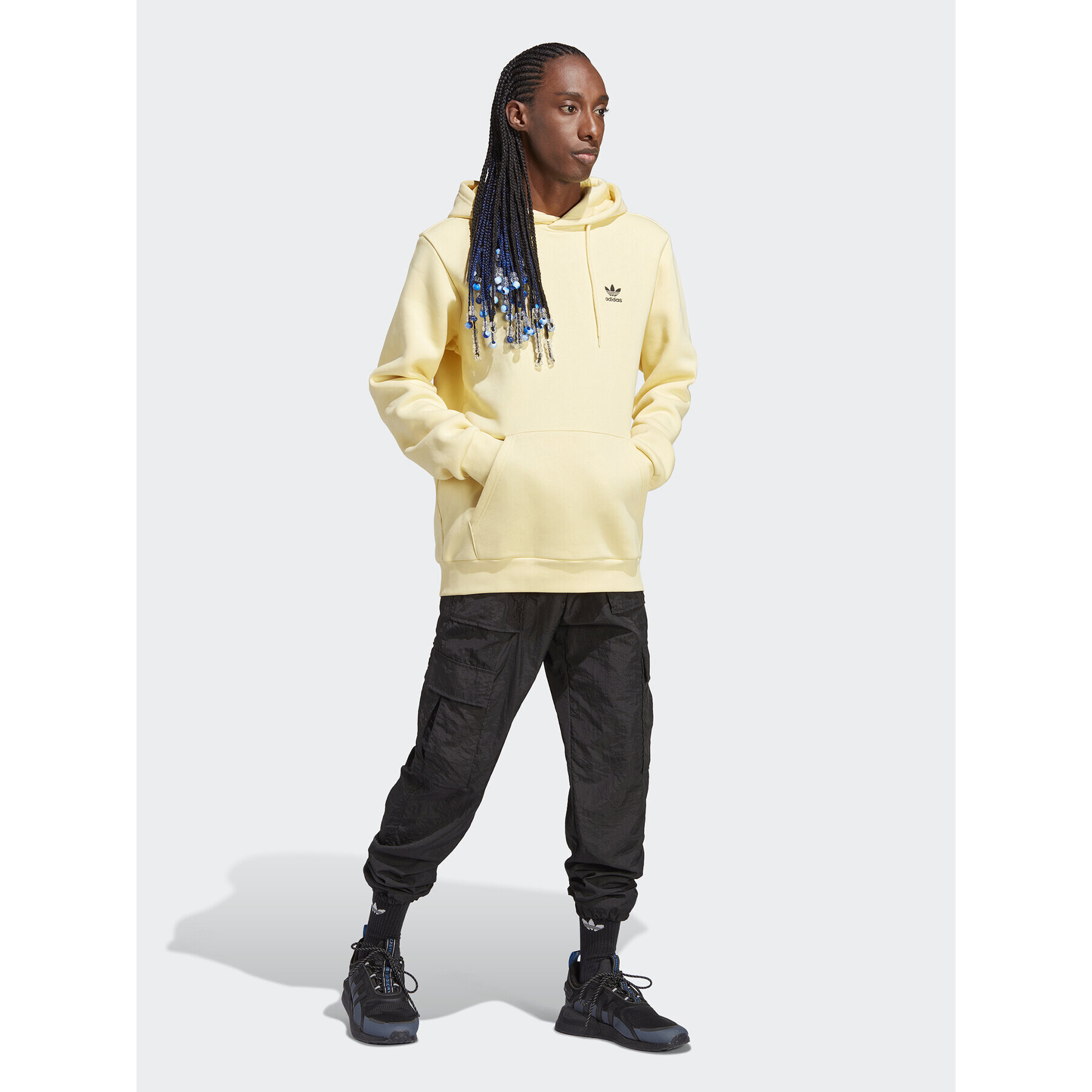 adidas Bluză Trefoil Essentials Hoodie IA4888 Galben Regular Fit - Pled.ro