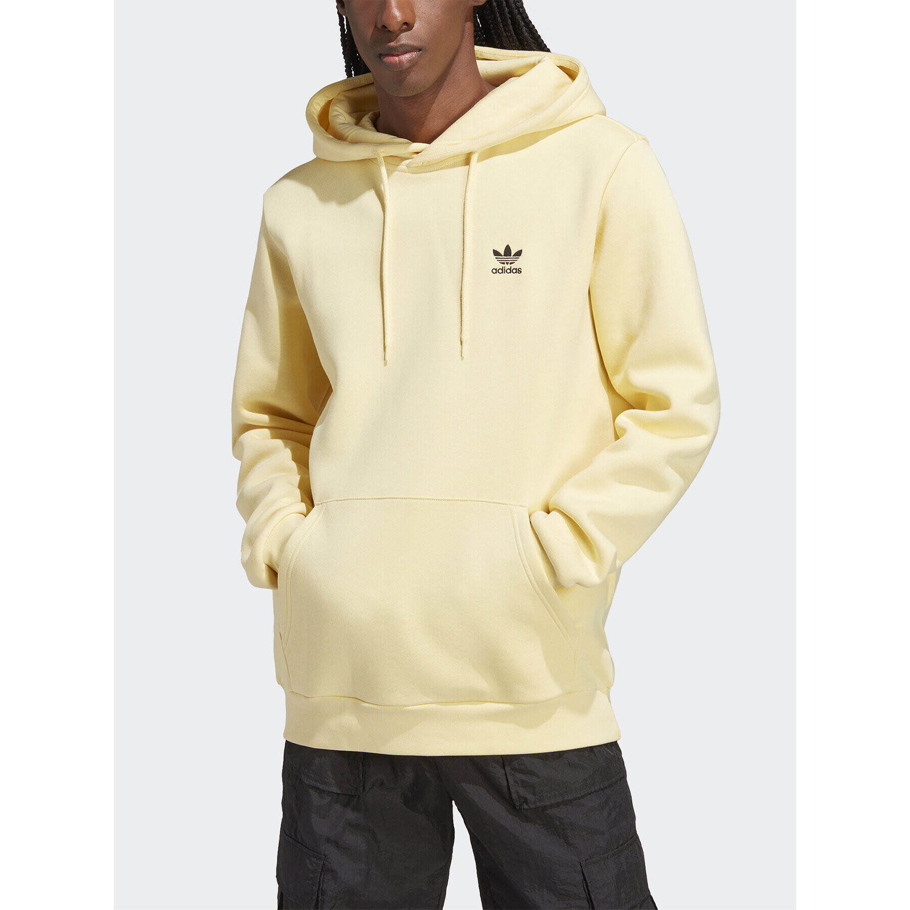 adidas Bluză Trefoil Essentials Hoodie IA4888 Galben Regular Fit - Pled.ro