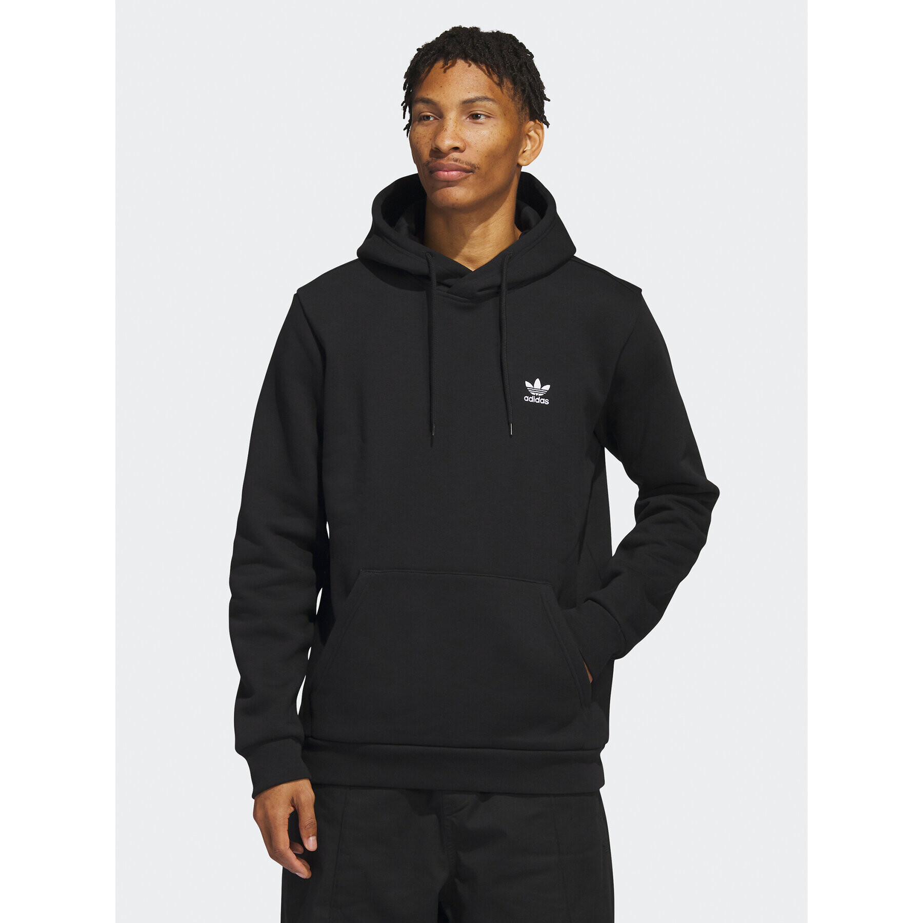 adidas Bluză Trefoil Essentials Hoodie IA4898 Negru Regular Fit - Pled.ro