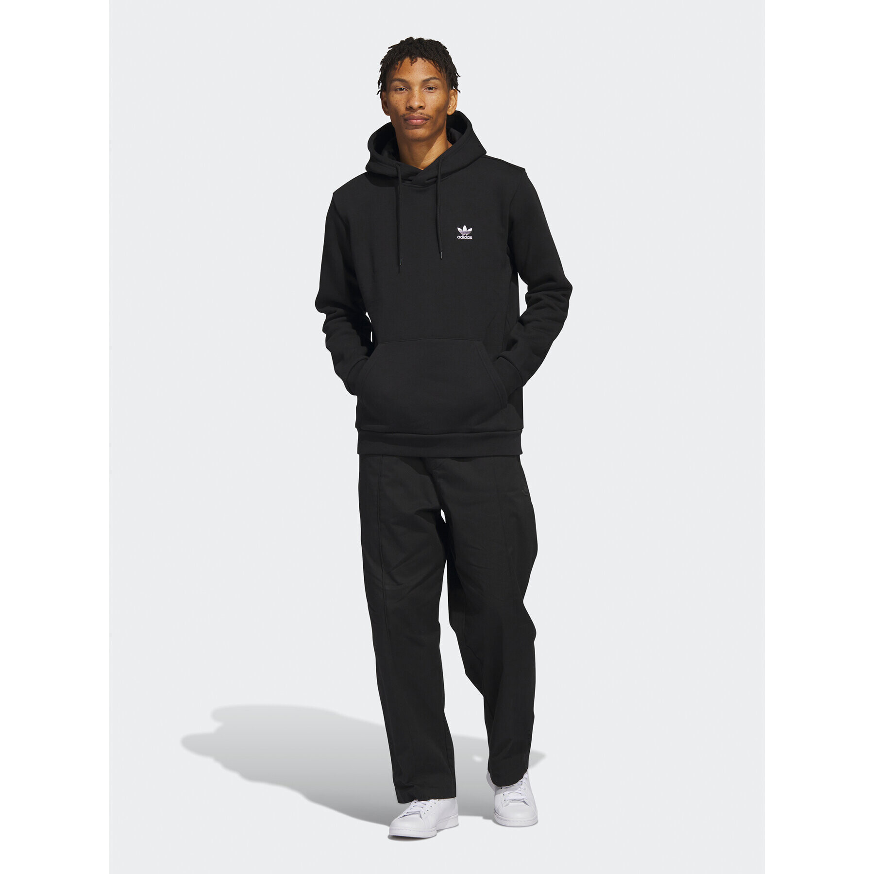 adidas Bluză Trefoil Essentials Hoodie IA4898 Negru Regular Fit - Pled.ro