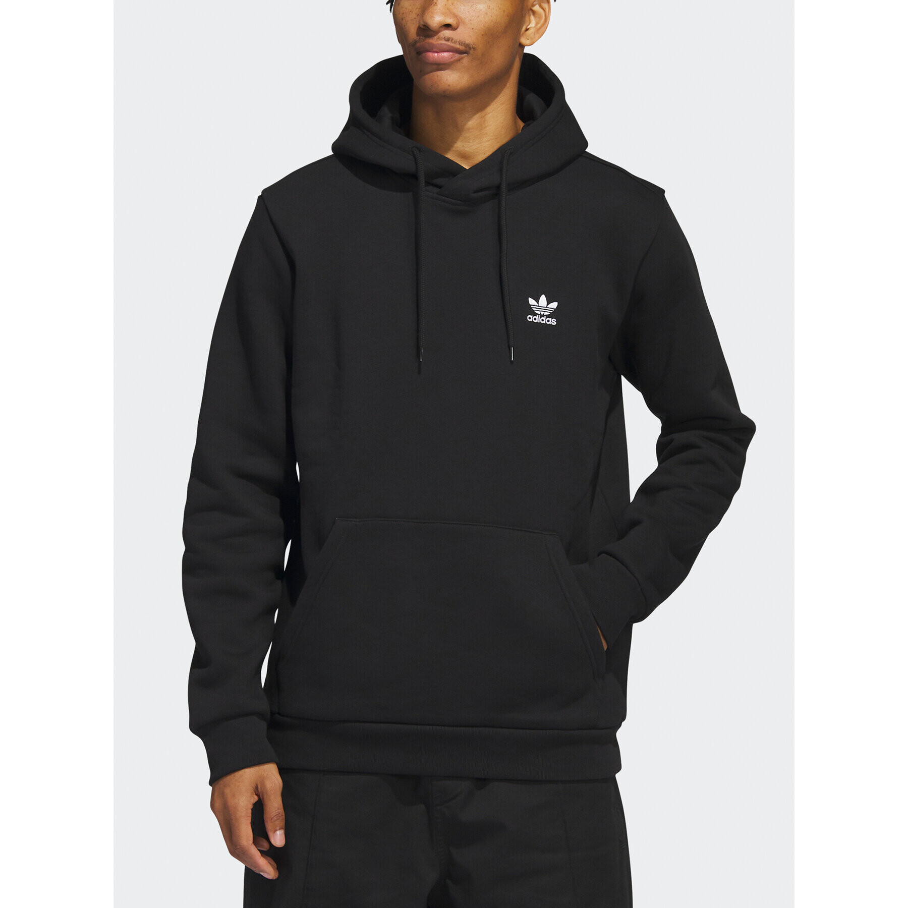 adidas Bluză Trefoil Essentials Hoodie IA4898 Negru Regular Fit - Pled.ro