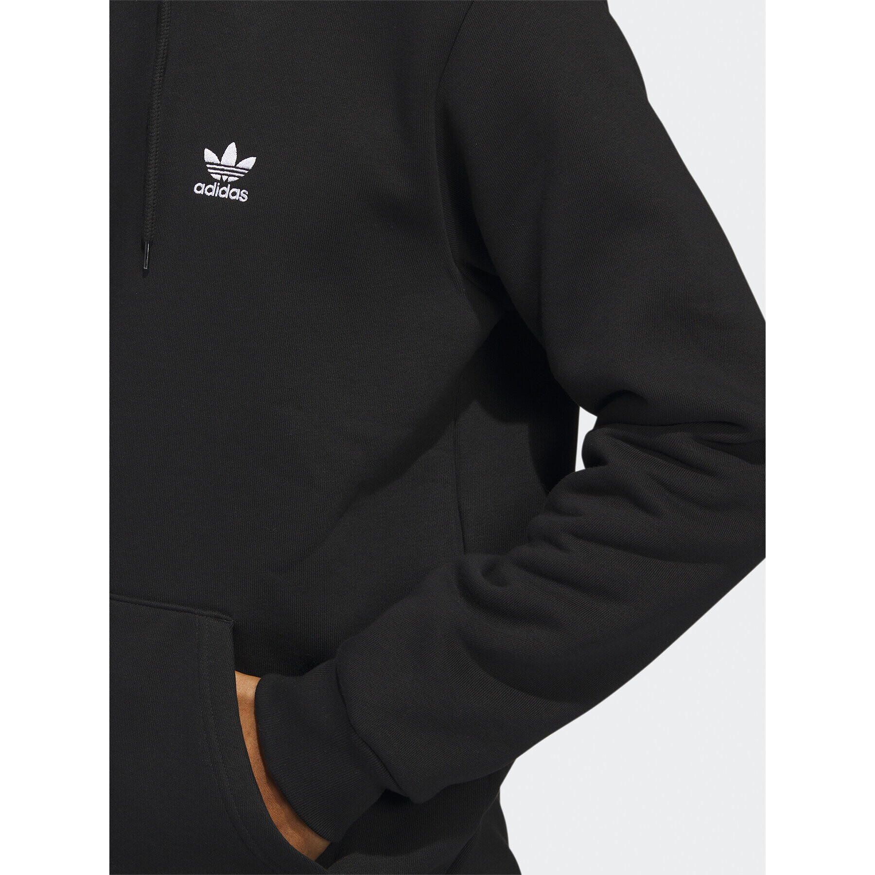 adidas Bluză Trefoil Essentials Hoodie IA4898 Negru Regular Fit - Pled.ro