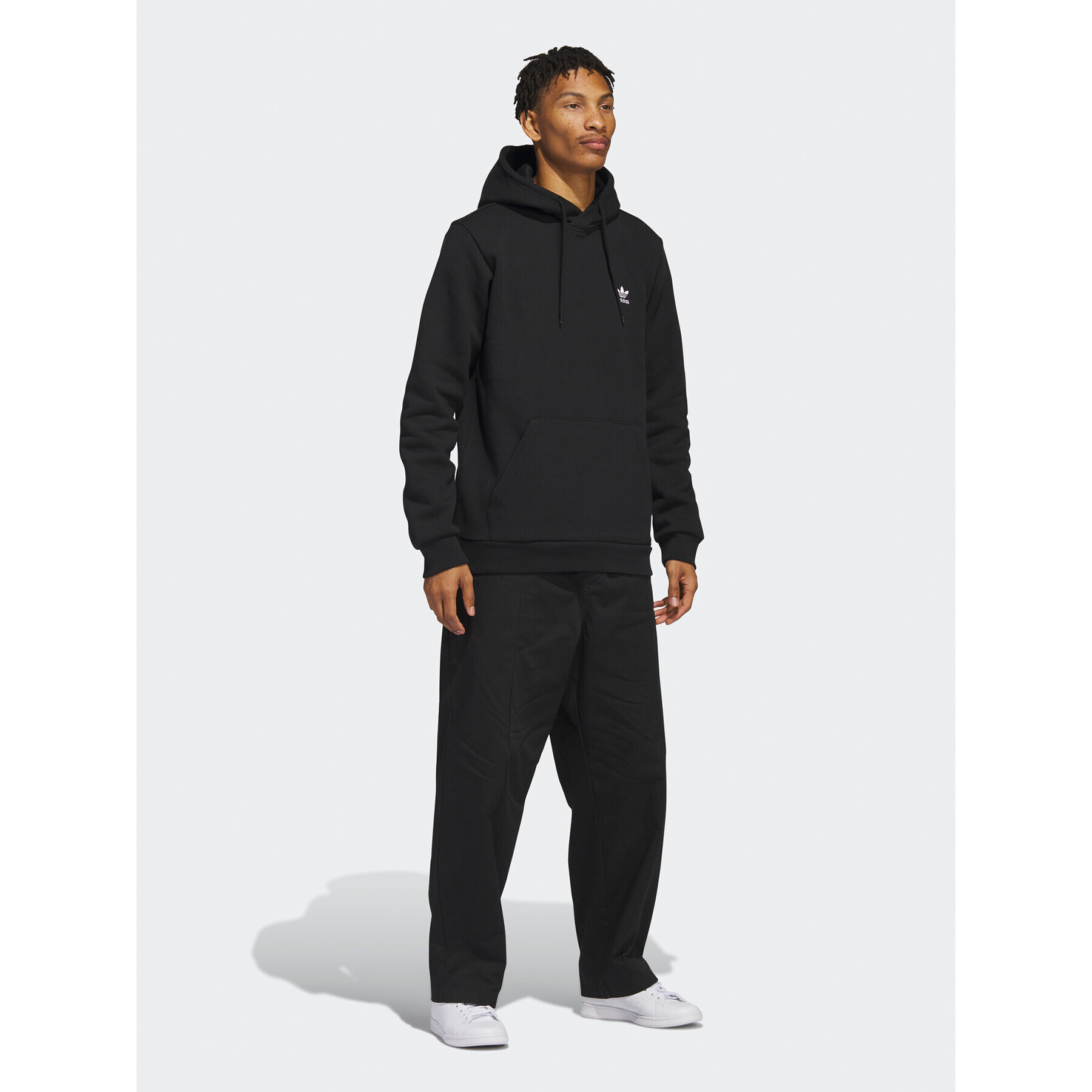 adidas Bluză Trefoil Essentials Hoodie IA4898 Negru Regular Fit - Pled.ro