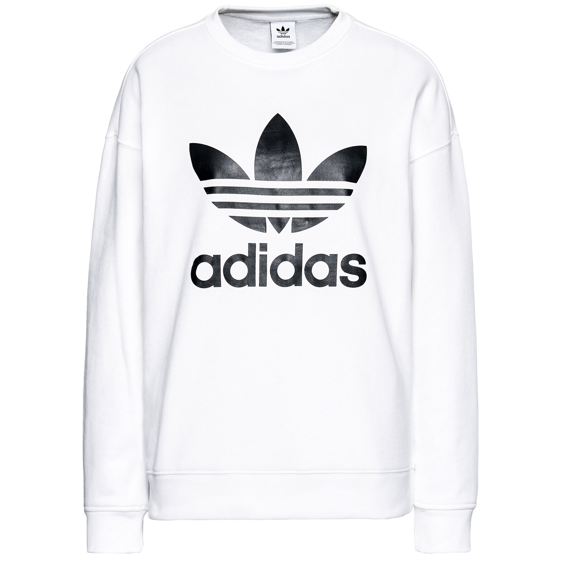 adidas Bluză Trefoil GN2961 Alb Regular Fit - Pled.ro