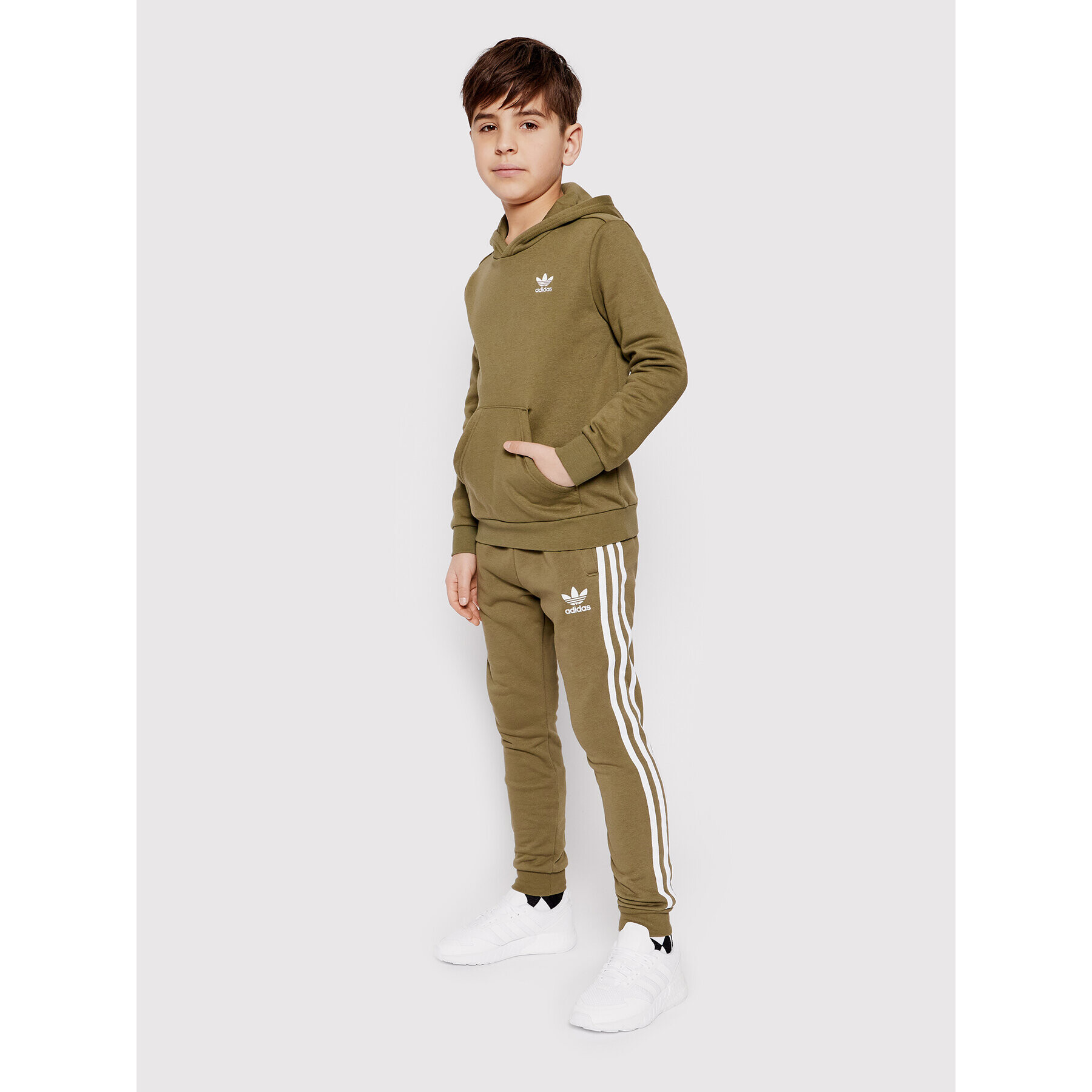 adidas Bluză Trefoil HF2308 Verde Regular Fit - Pled.ro