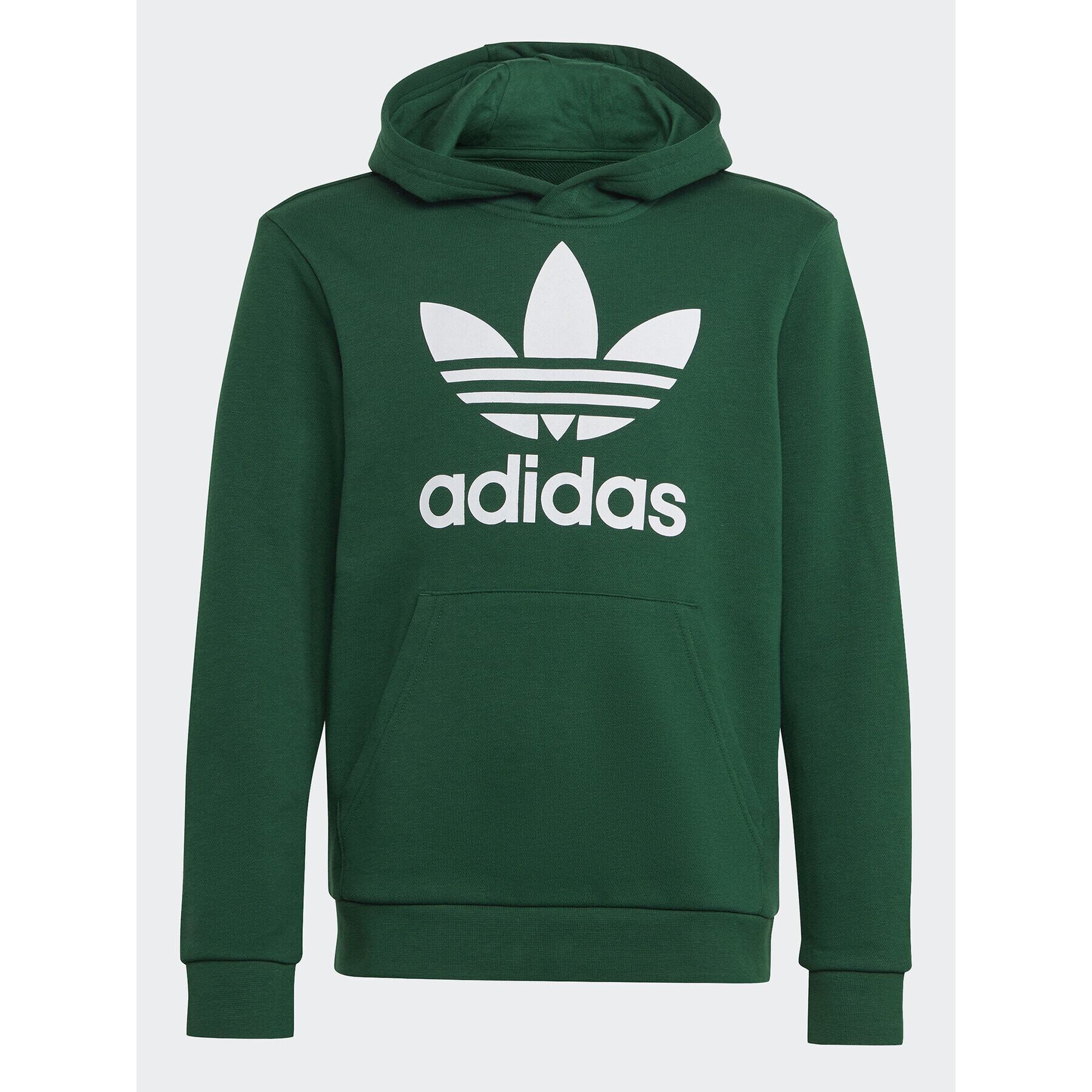 adidas Bluză Trefoil Hoodie IB9984 Verde Regular Fit - Pled.ro