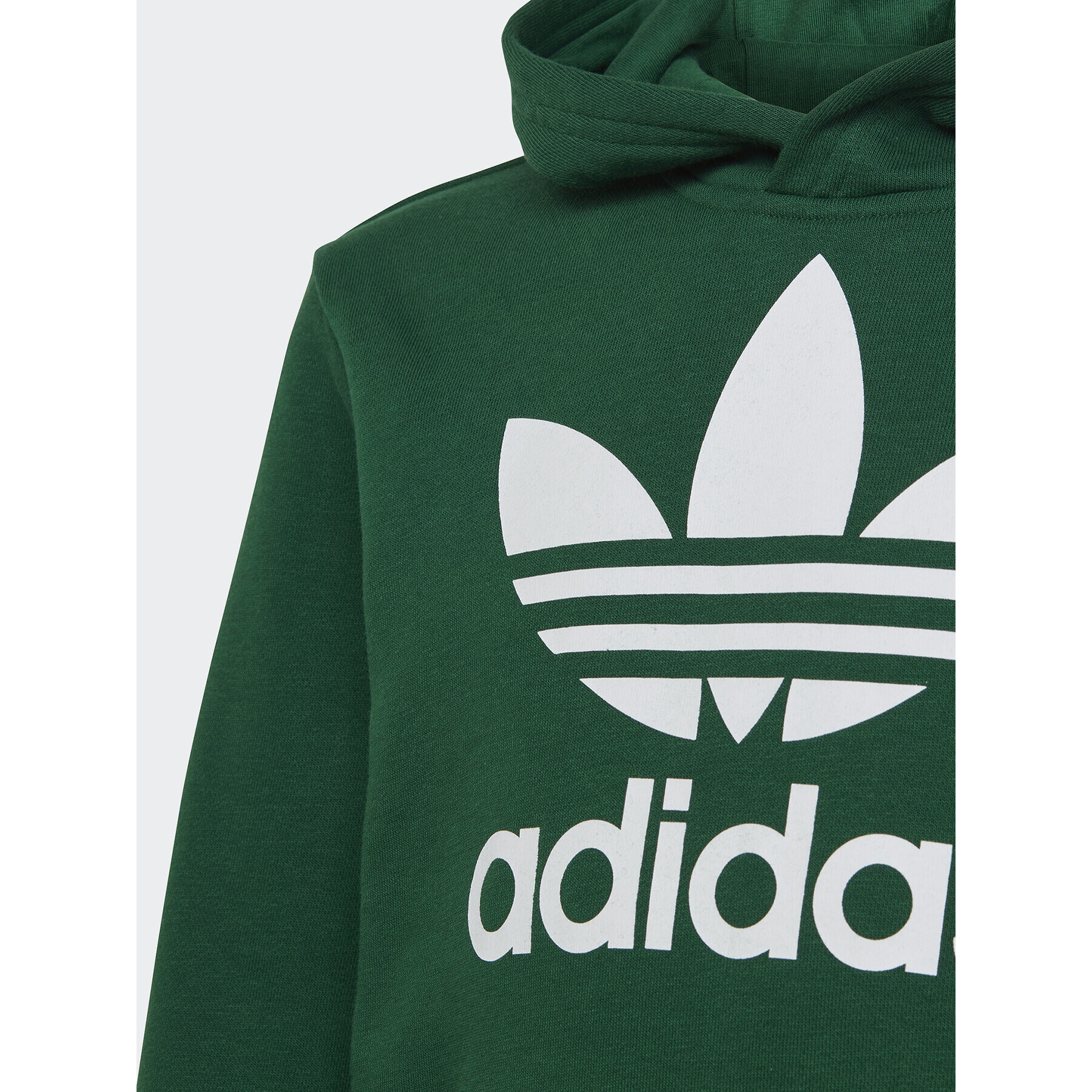 adidas Bluză Trefoil Hoodie IB9984 Verde Regular Fit - Pled.ro