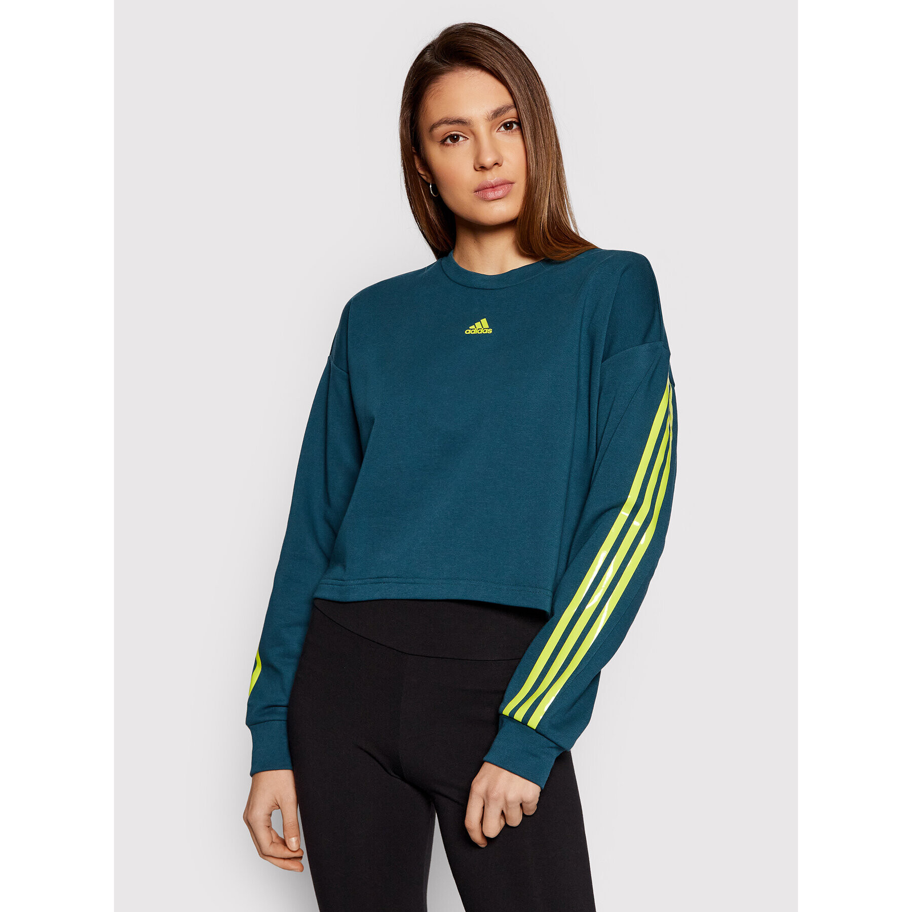 adidas Bluză U4U Aeroready GN4971 Verde Loose Fit - Pled.ro