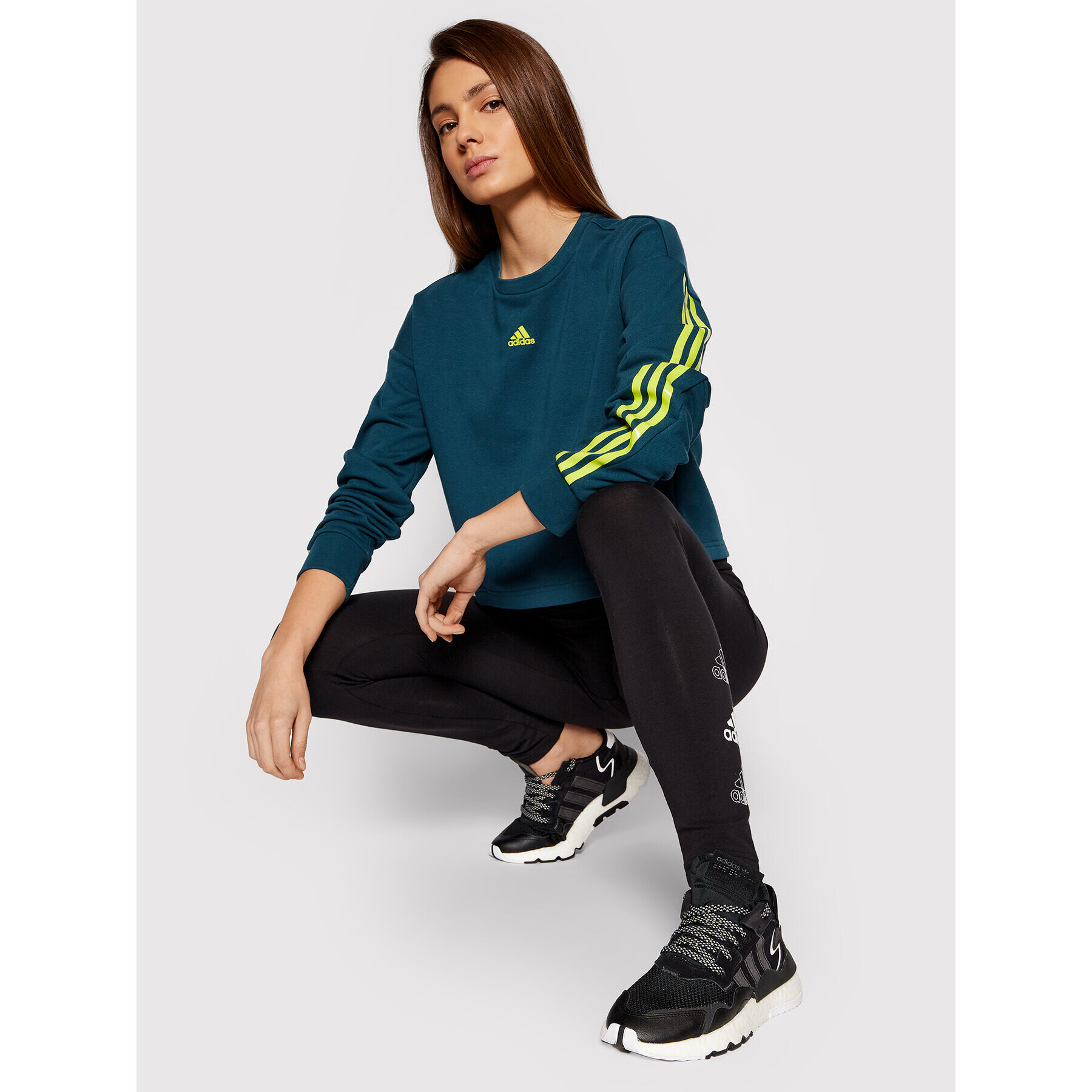 adidas Bluză U4U Aeroready GN4971 Verde Loose Fit - Pled.ro