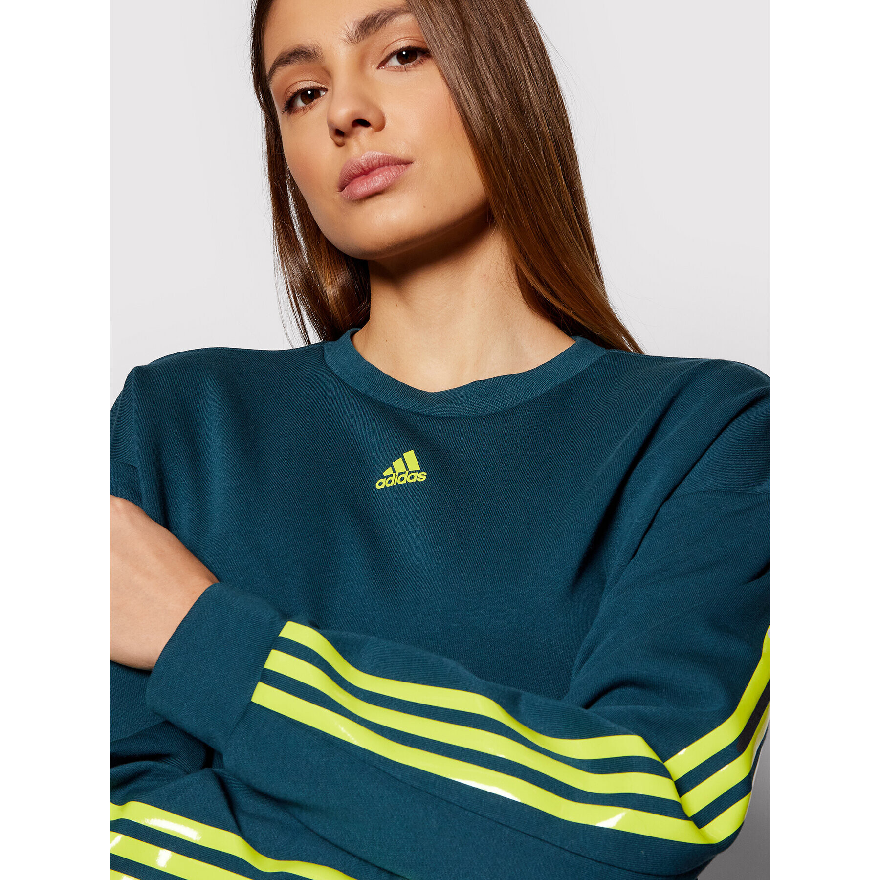 adidas Bluză U4U Aeroready GN4971 Verde Loose Fit - Pled.ro