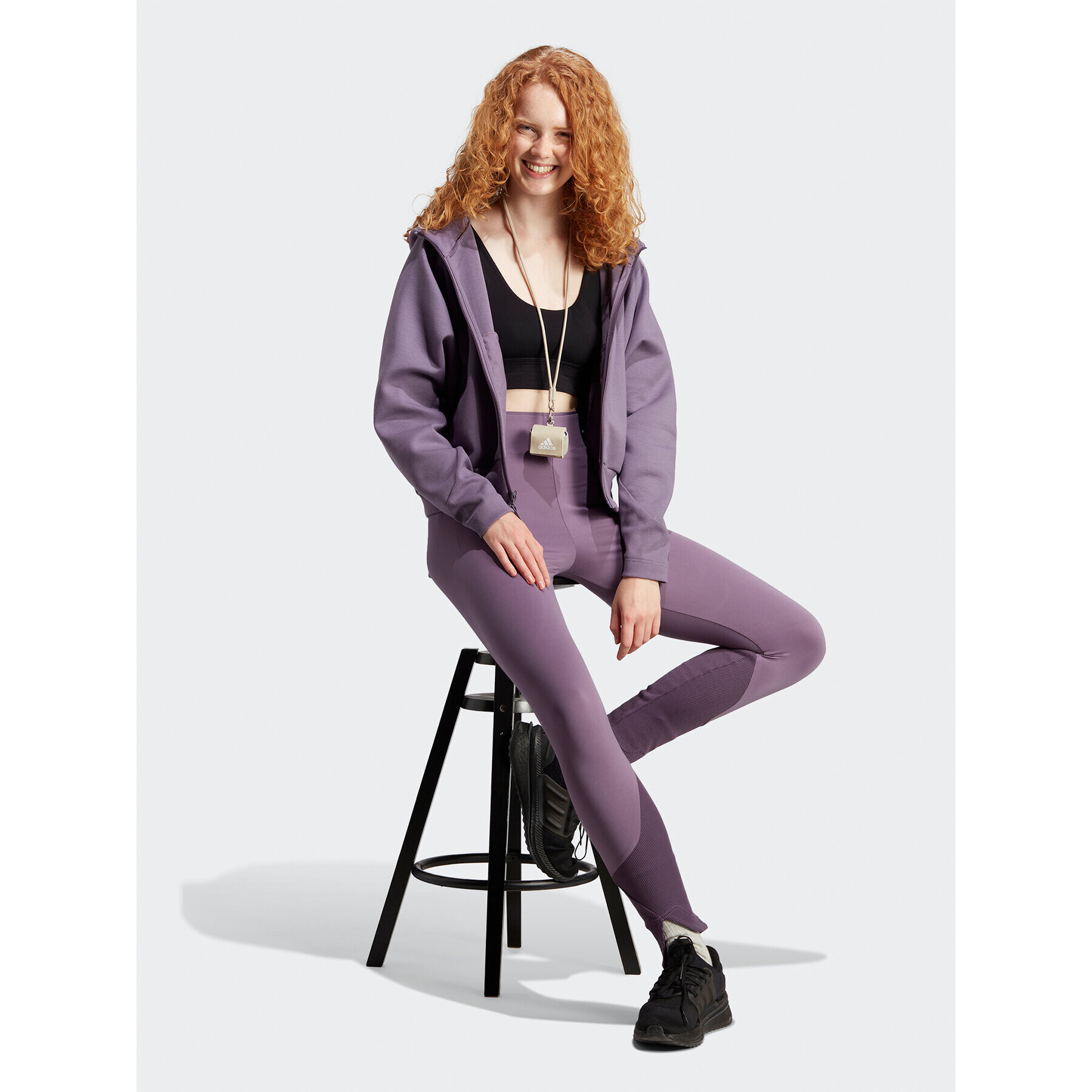 adidas Bluză Z.N.E. IN5132 Violet Loose Fit - Pled.ro