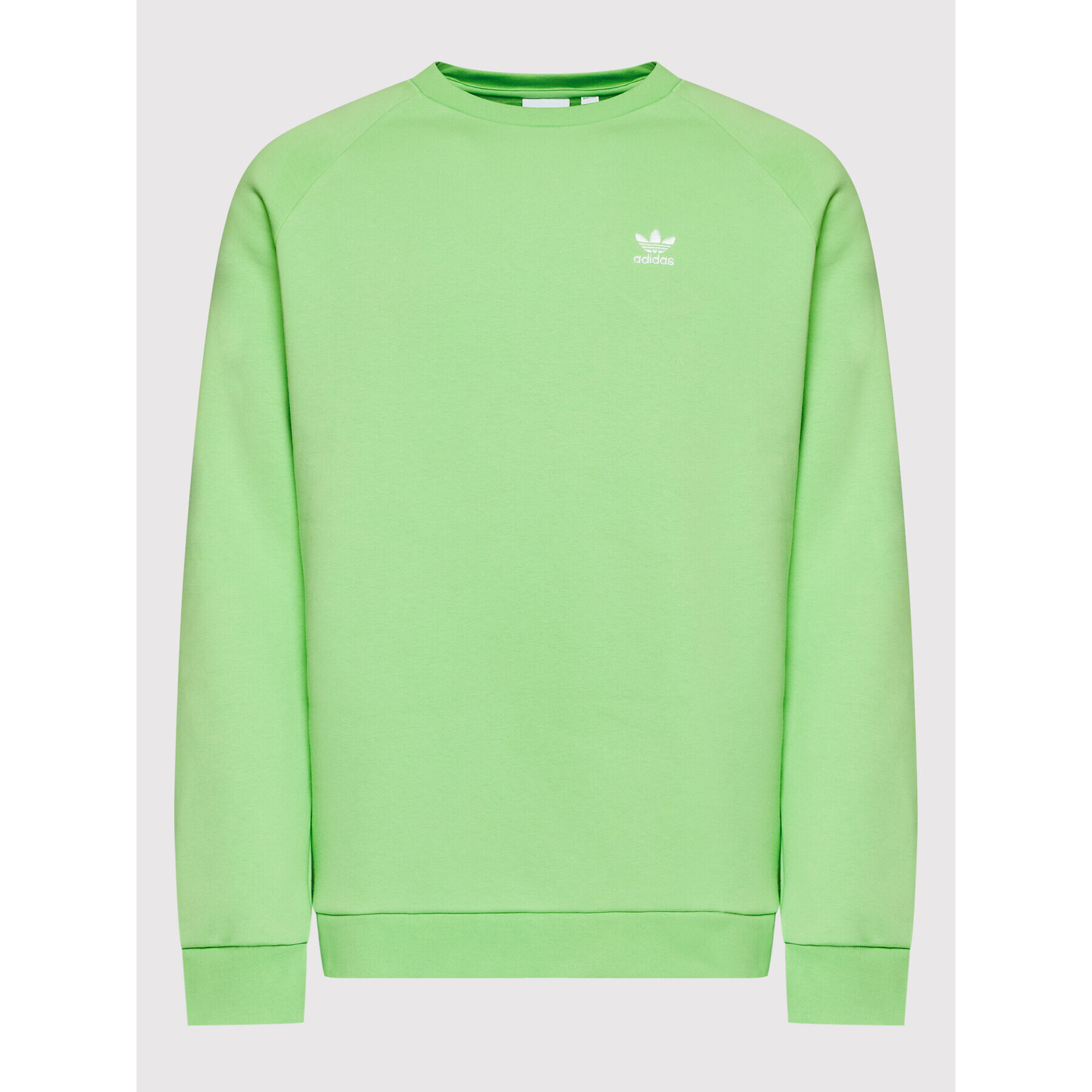 adidas Bluză adicolor Essentials Trefoil HK0088 Verde Regular Fit - Pled.ro