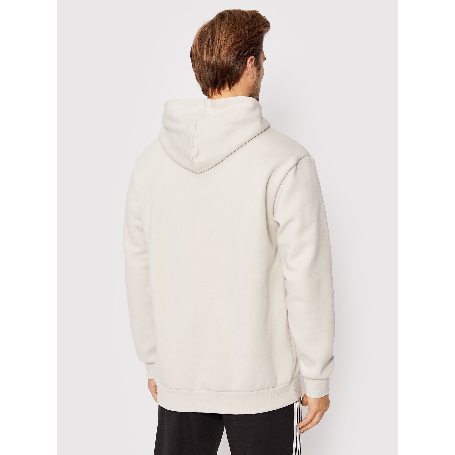 adidas Bluză Essentials Giant Logo Fleece HL6928 Bej Loose Fit - Pled.ro