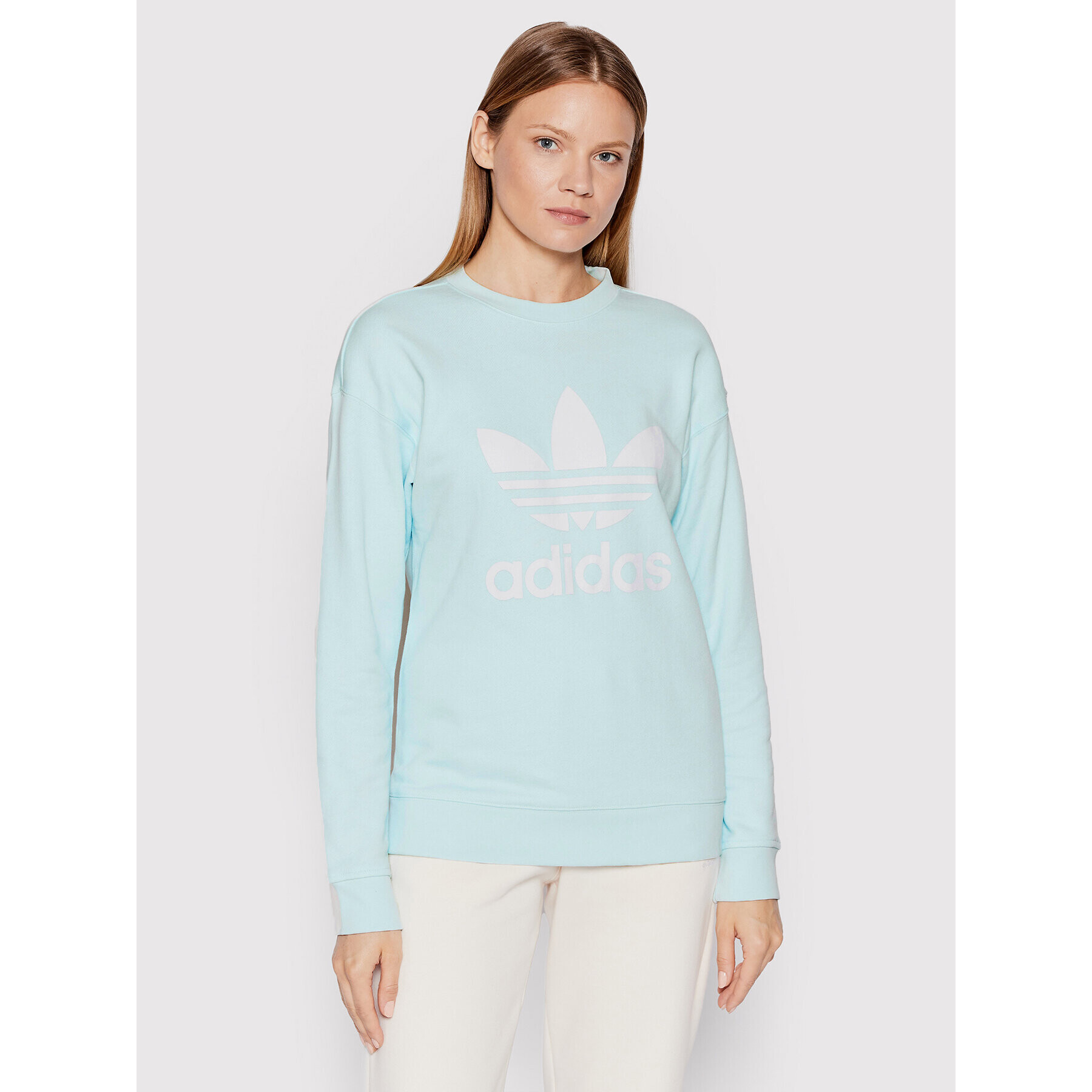 adidas Bluză Treofil Crew HL6678 Albastru Regular Fit - Pled.ro